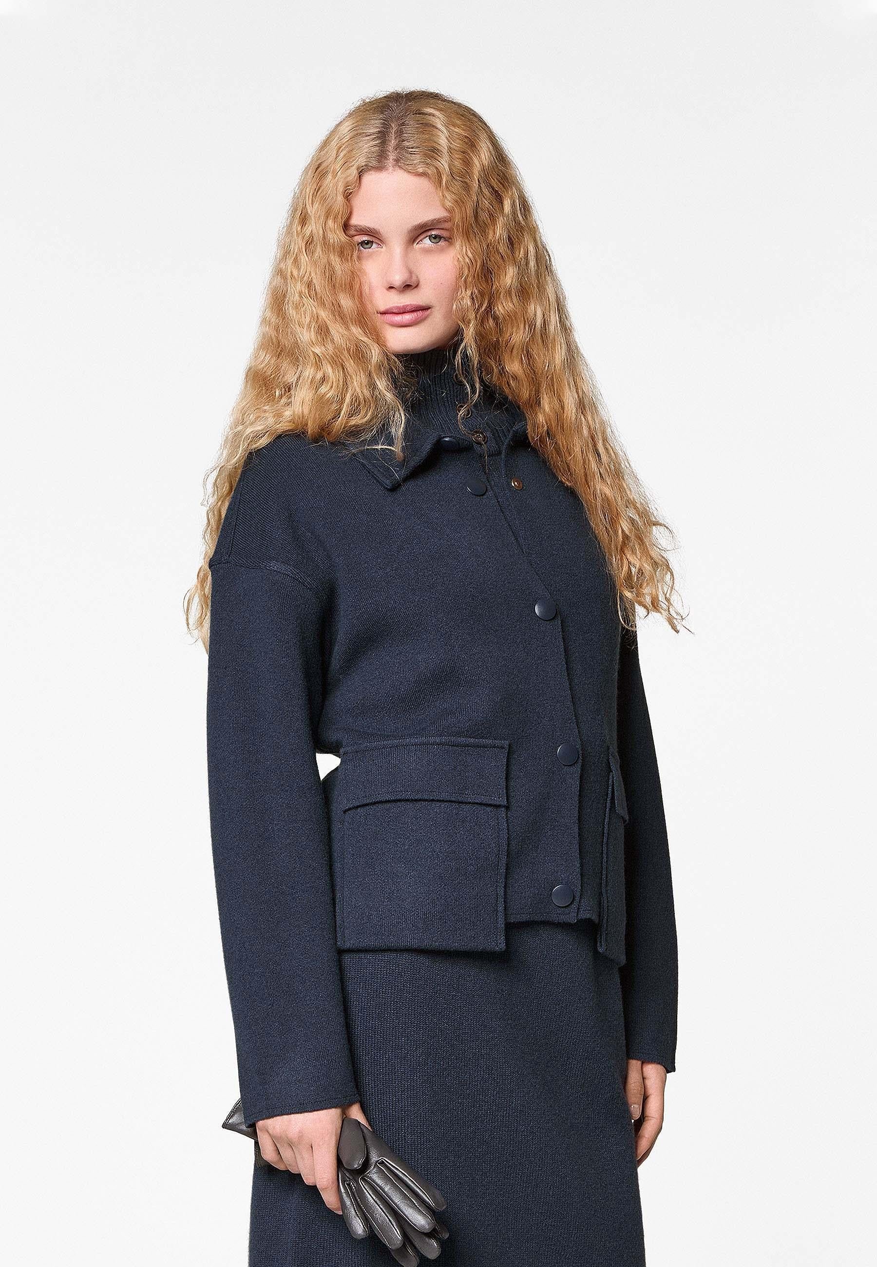 Double-faced wool jacket RODIER Blue