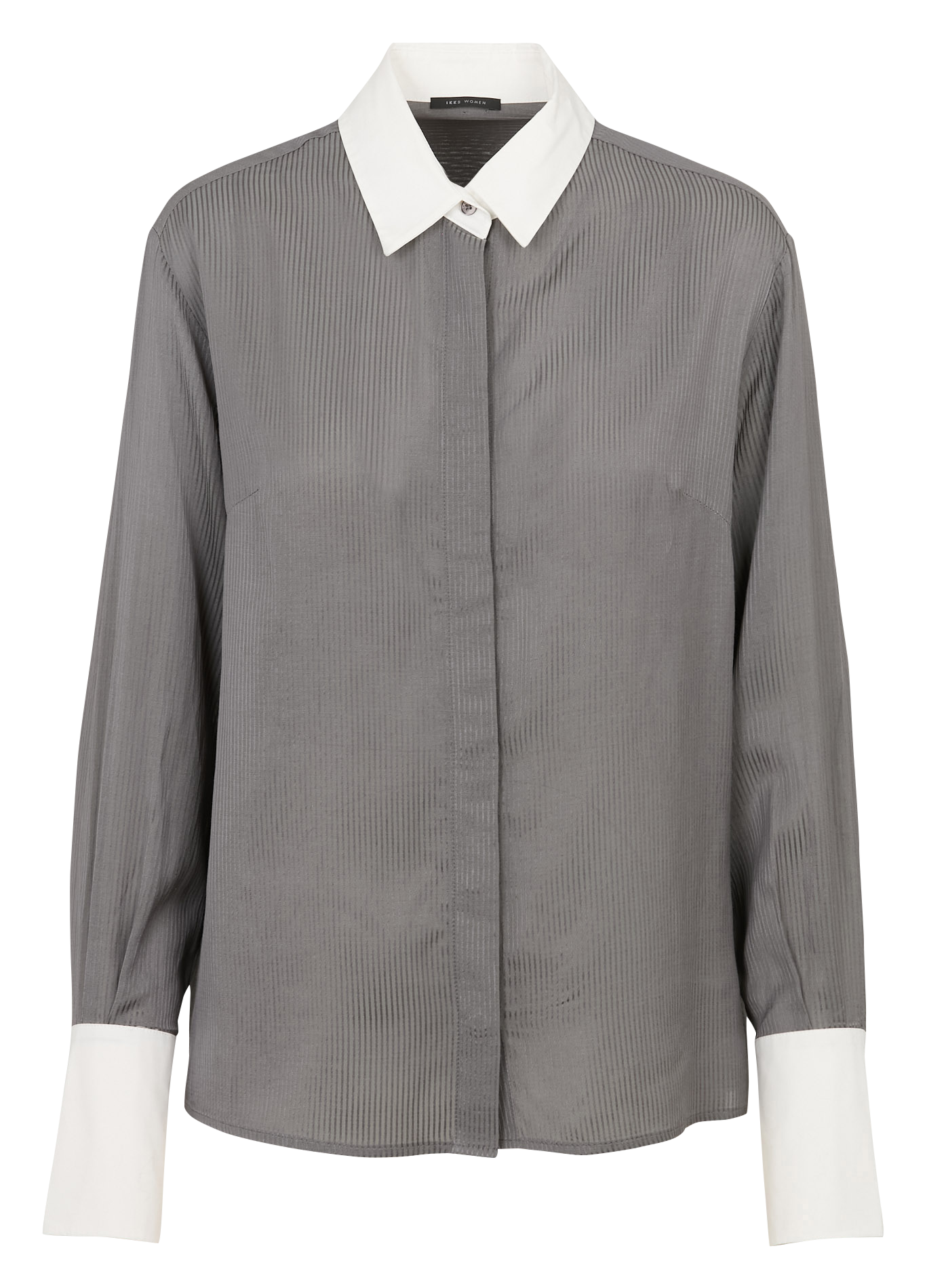 Striped shirt with classic collar IKKS Grey