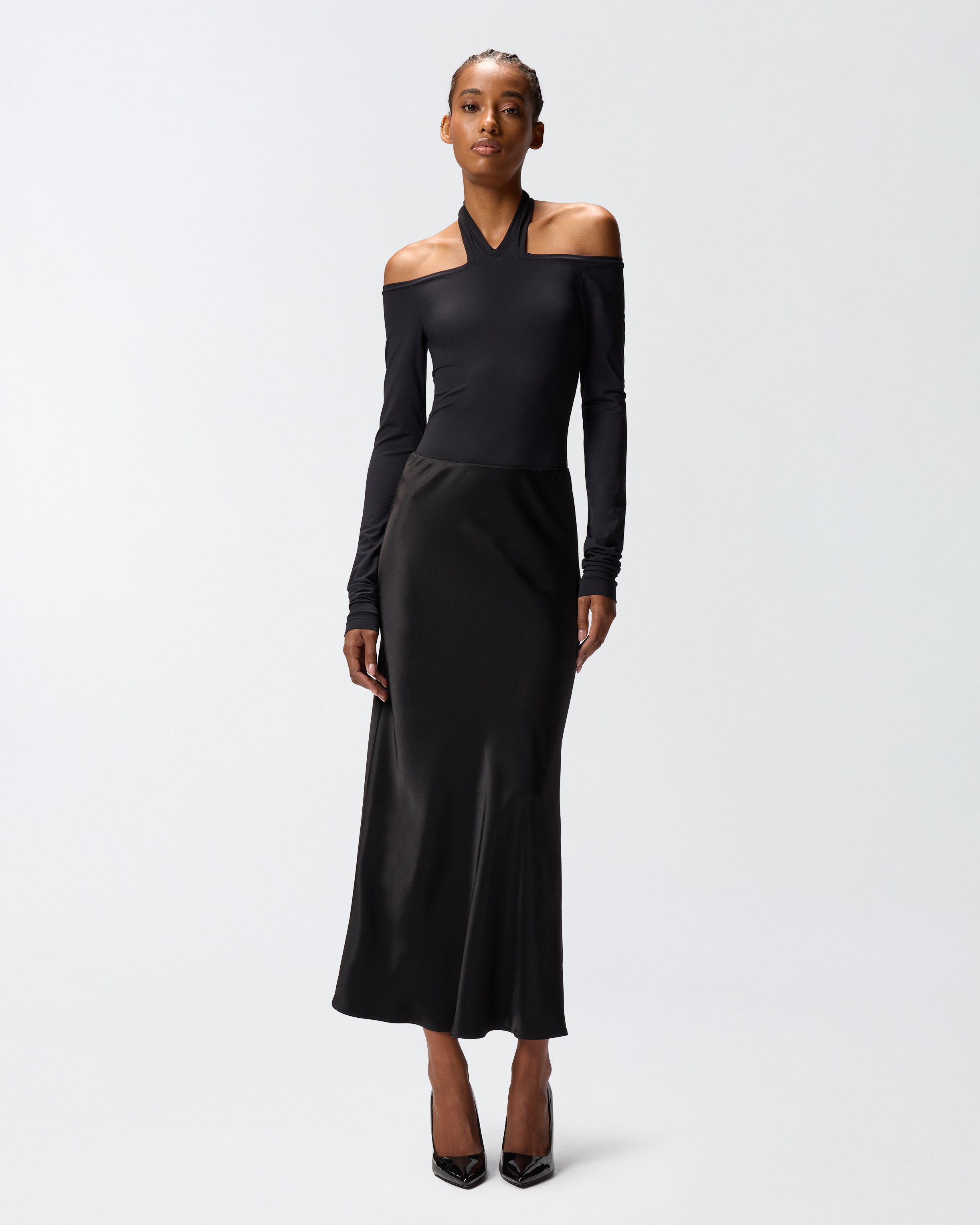 Long-sleeved body with bare shoulders PINKO Black