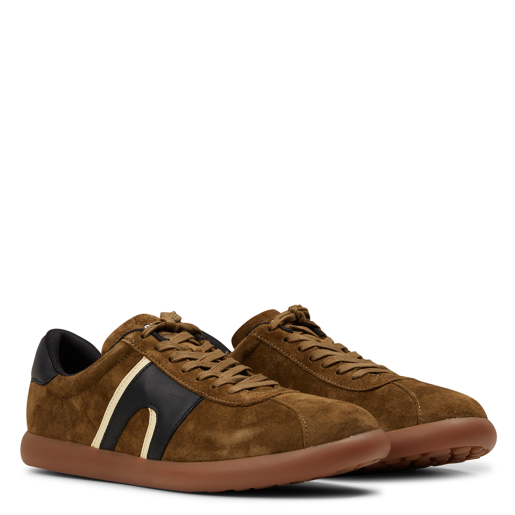 Baskets basses en cuir velours CAMPER Vert