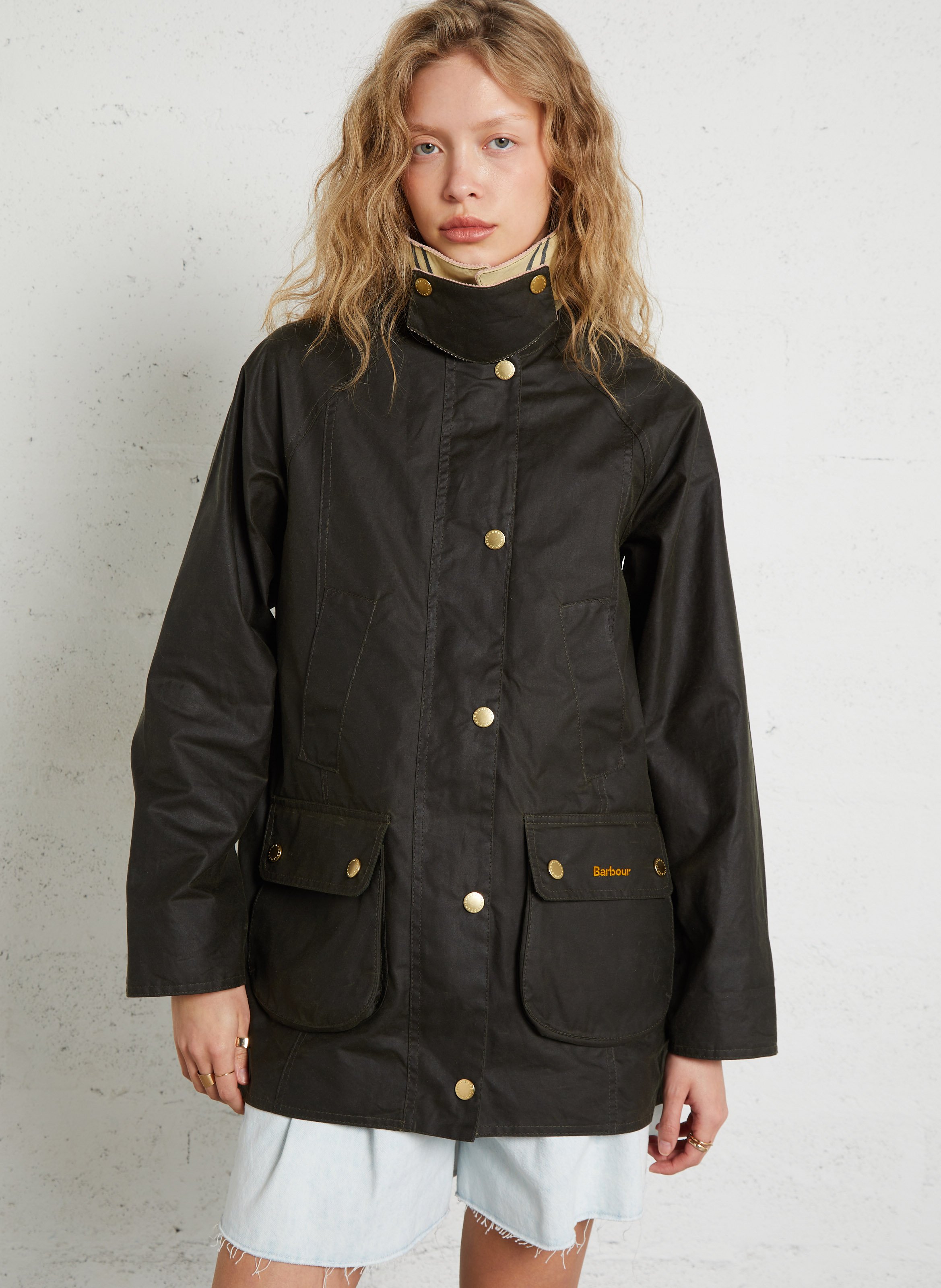 Veste col classique BARBOUR Kaki