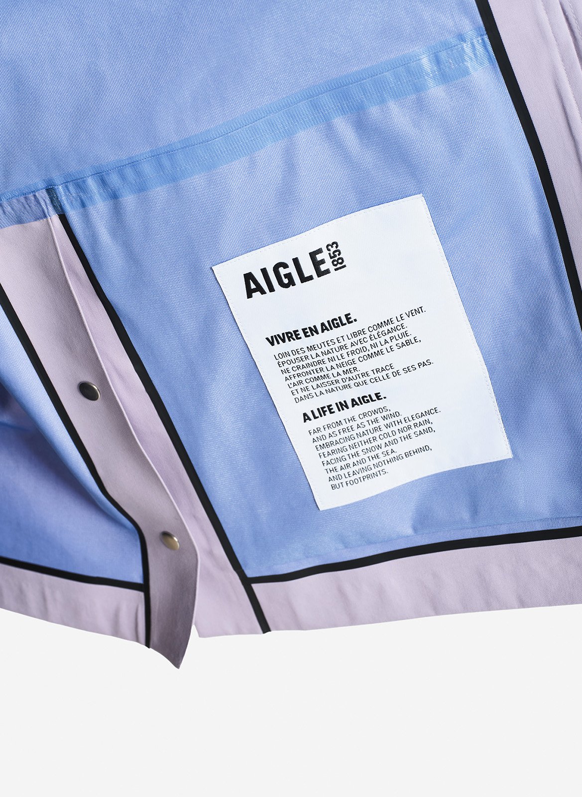 Parka droite à capuche unie AIGLE Violet