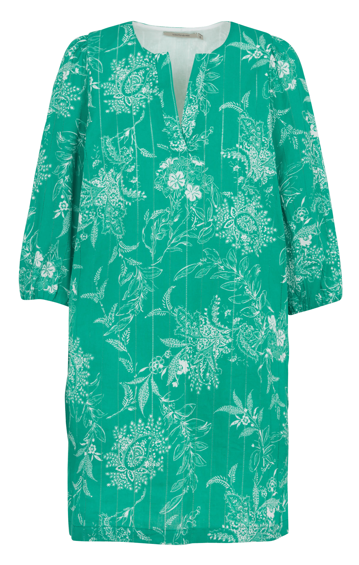 Robe courte col V imprimée LA FEE MARABOUTEE Vert