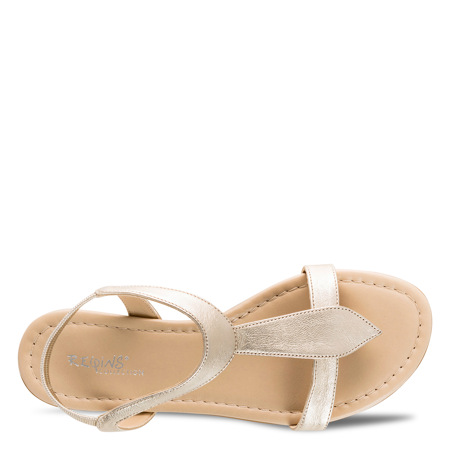 Ballerinas aus Metallic-Leder REQINS Golden