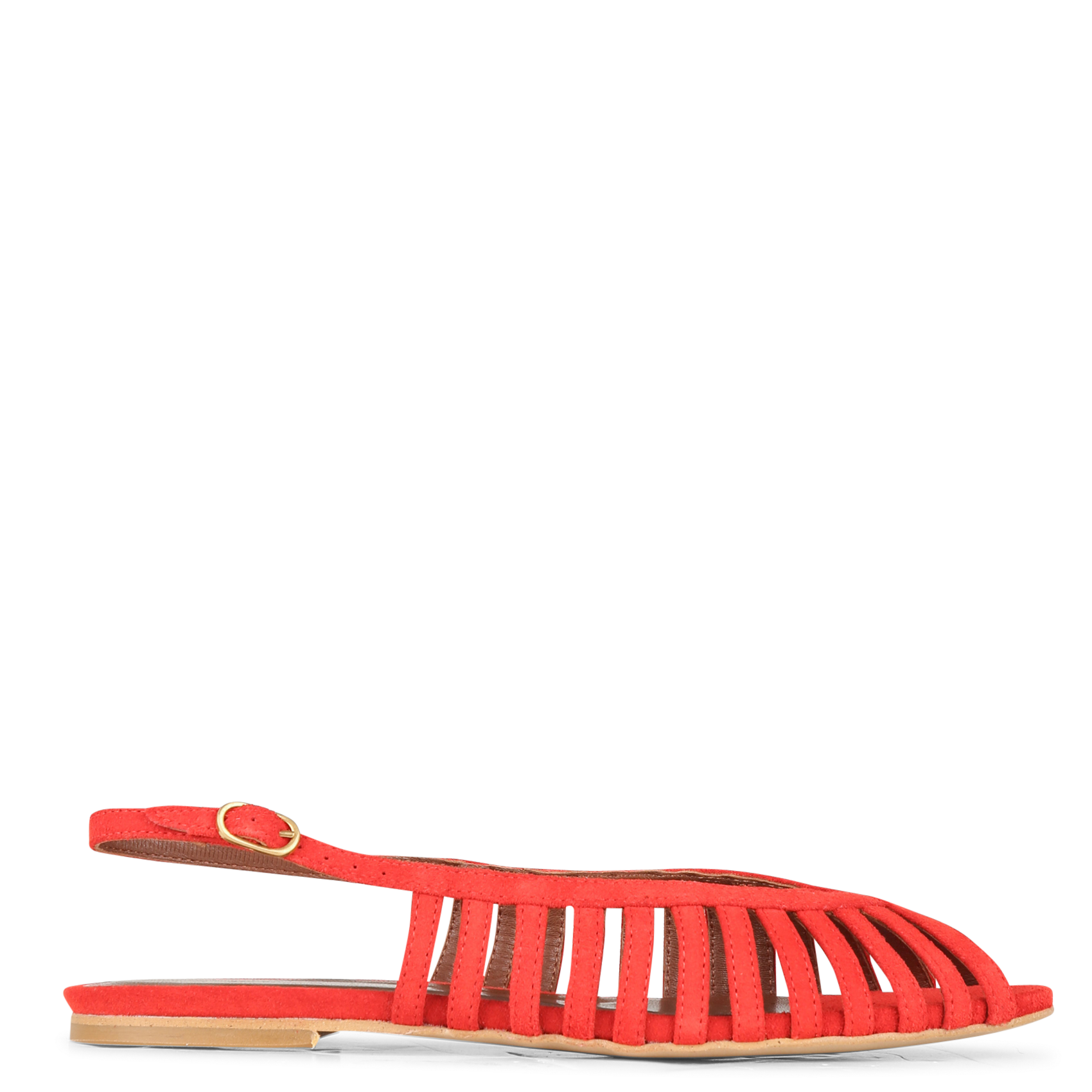 Flat soft leather sandals ANONYMOUS COPENHAGEN Red