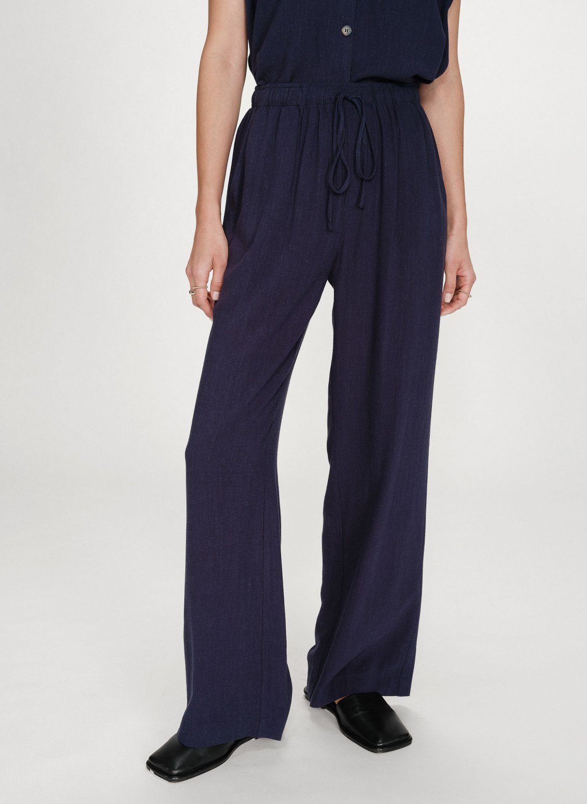 Pantalon long taille haute uni GRACE ET MILA