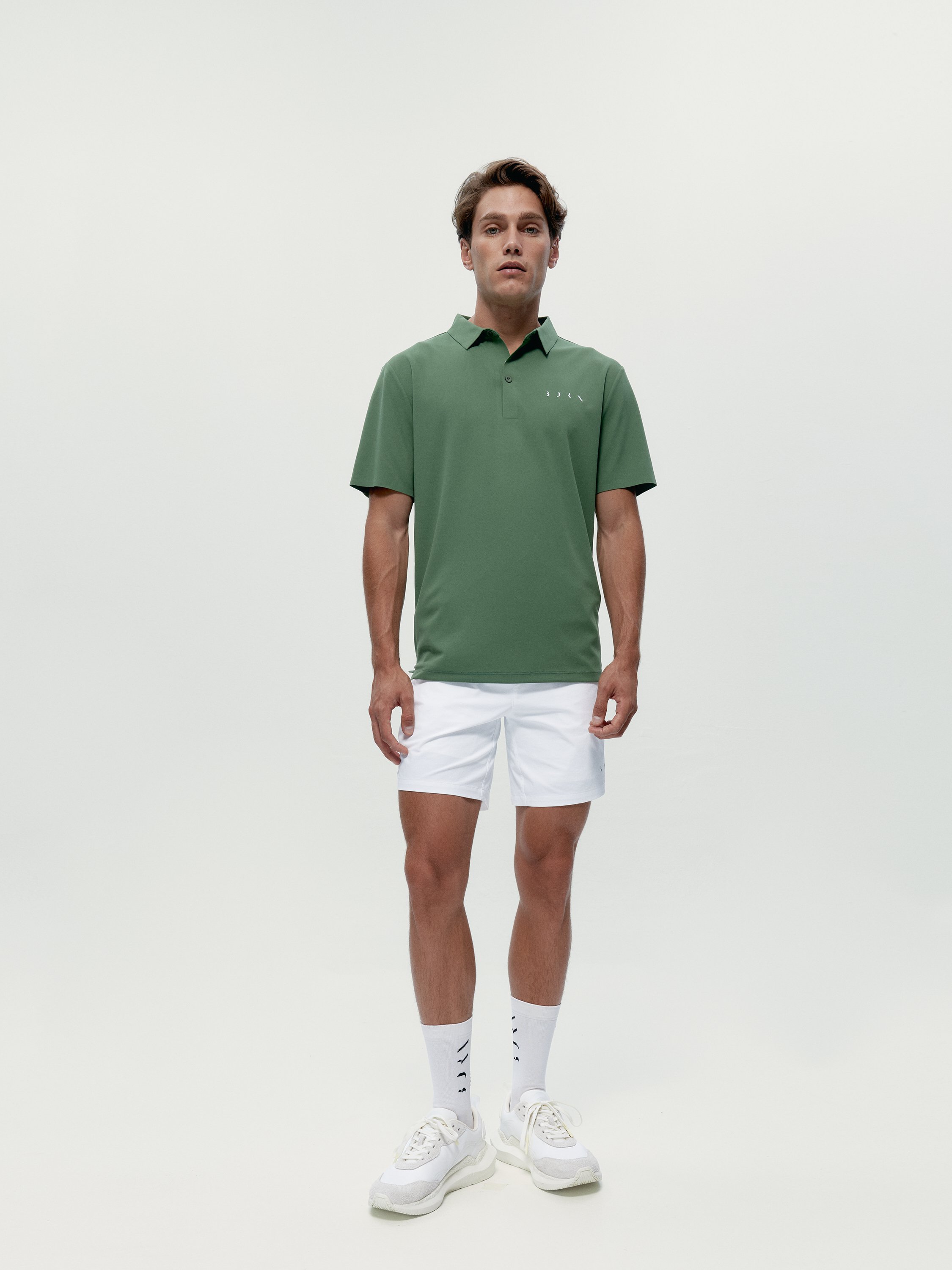 Short-sleeve performance sports polo t-shirt BORN Green