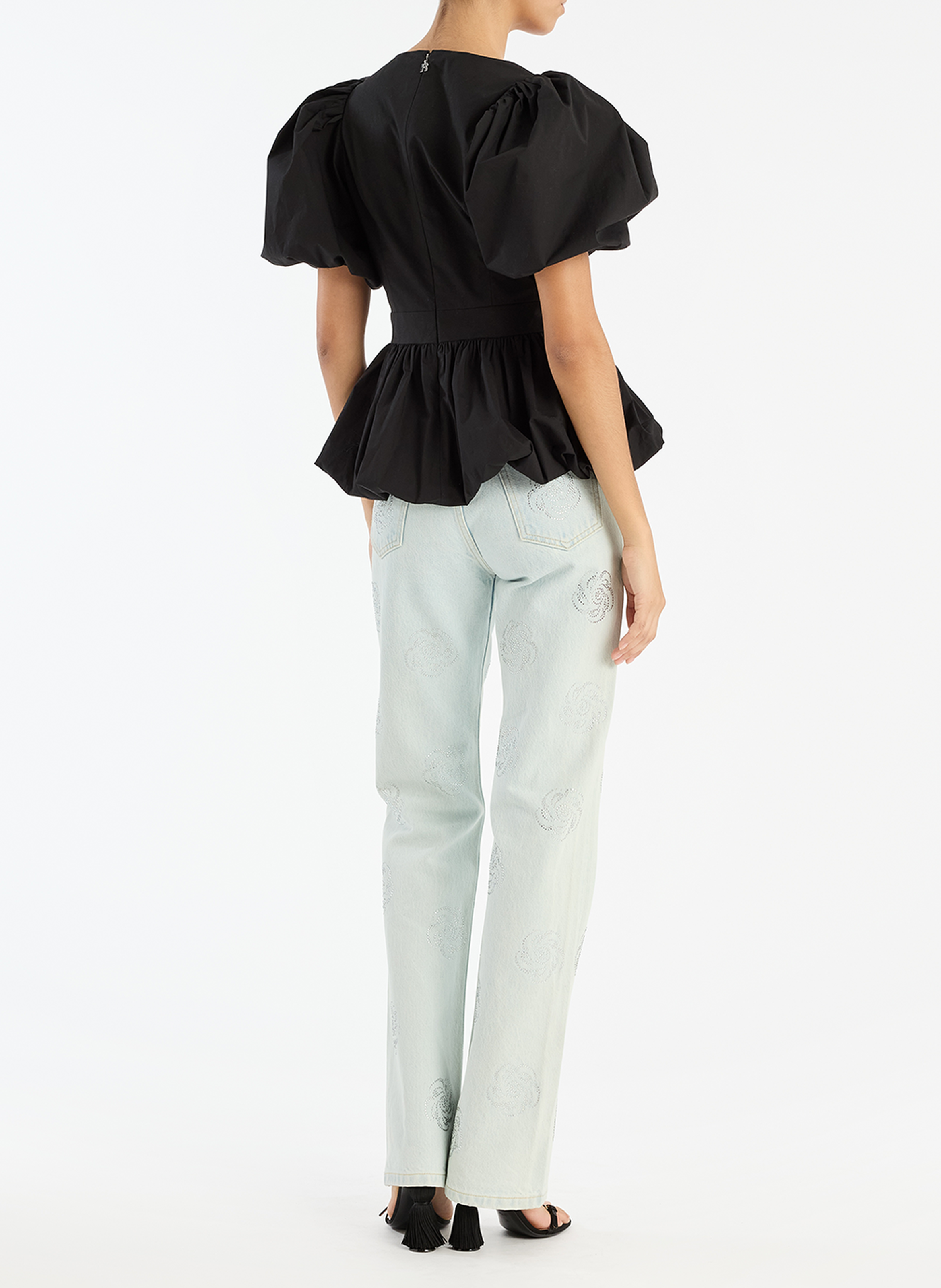 Cotton straight jeans ROTATE Blue