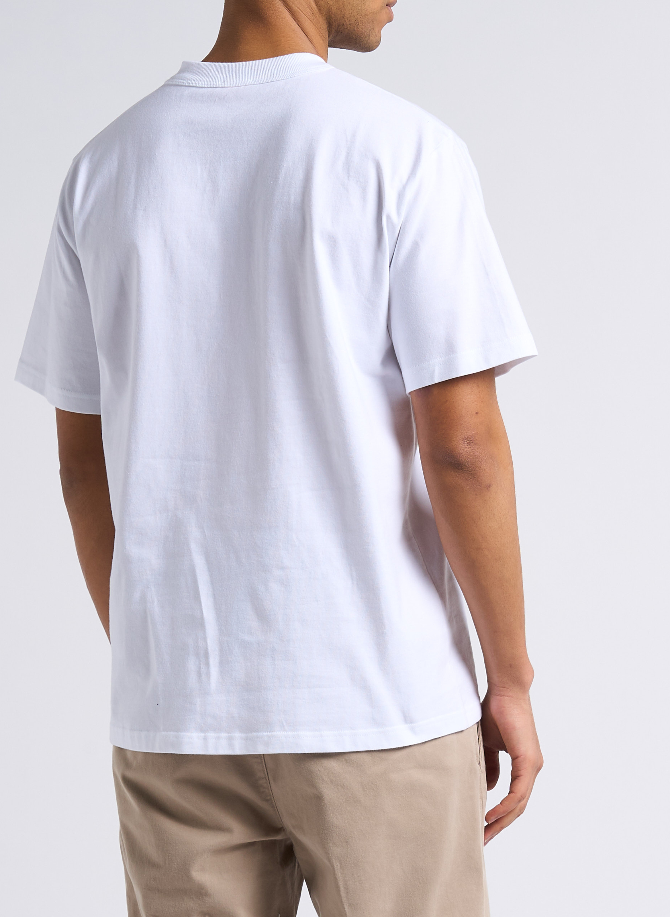 Gerade geschnittenes T-Shirt aus Bio-Baumwolle mit halsnahem Ausschnitt ARMOR LUX Weiss