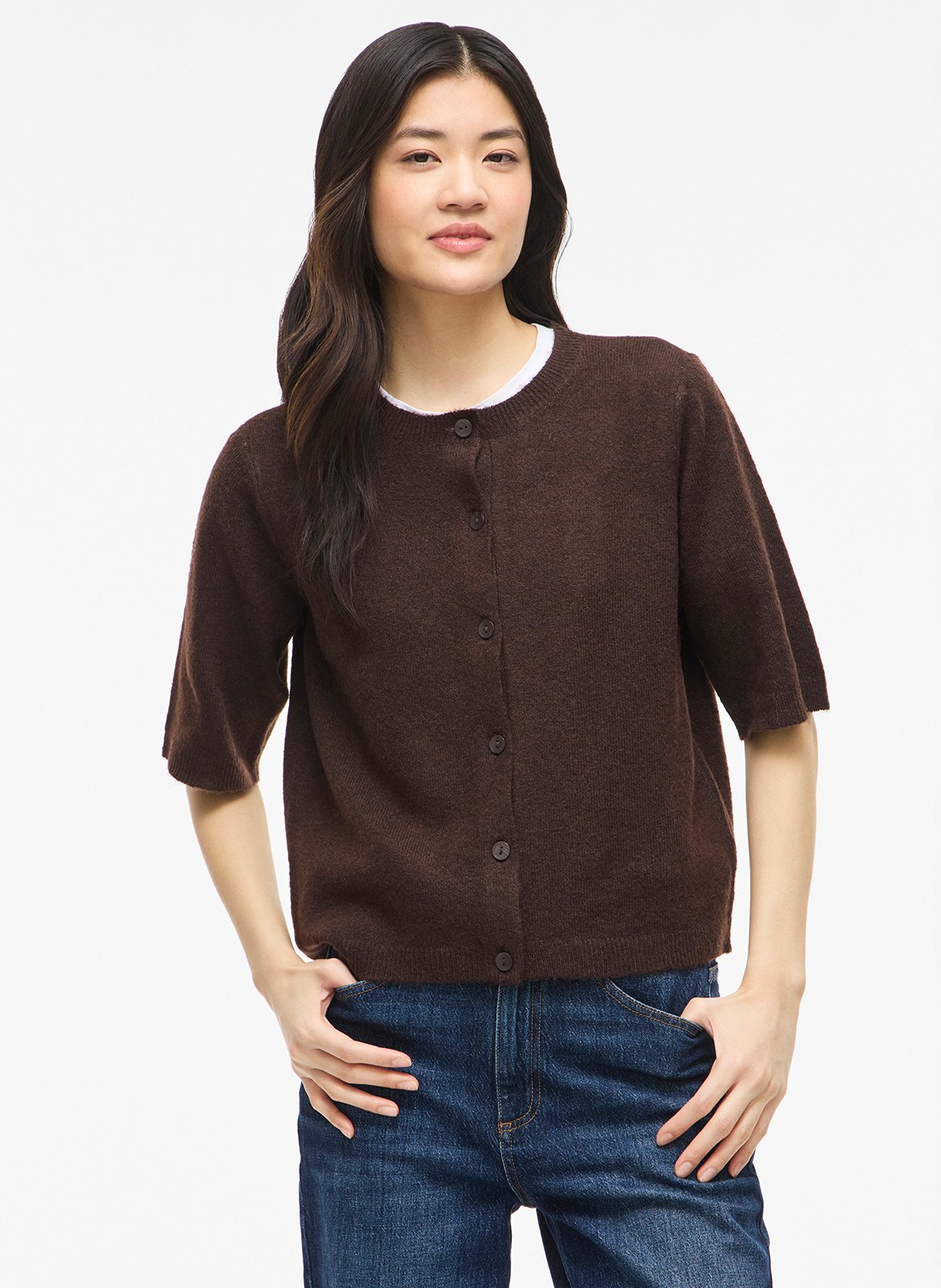Gilet col rond VILA