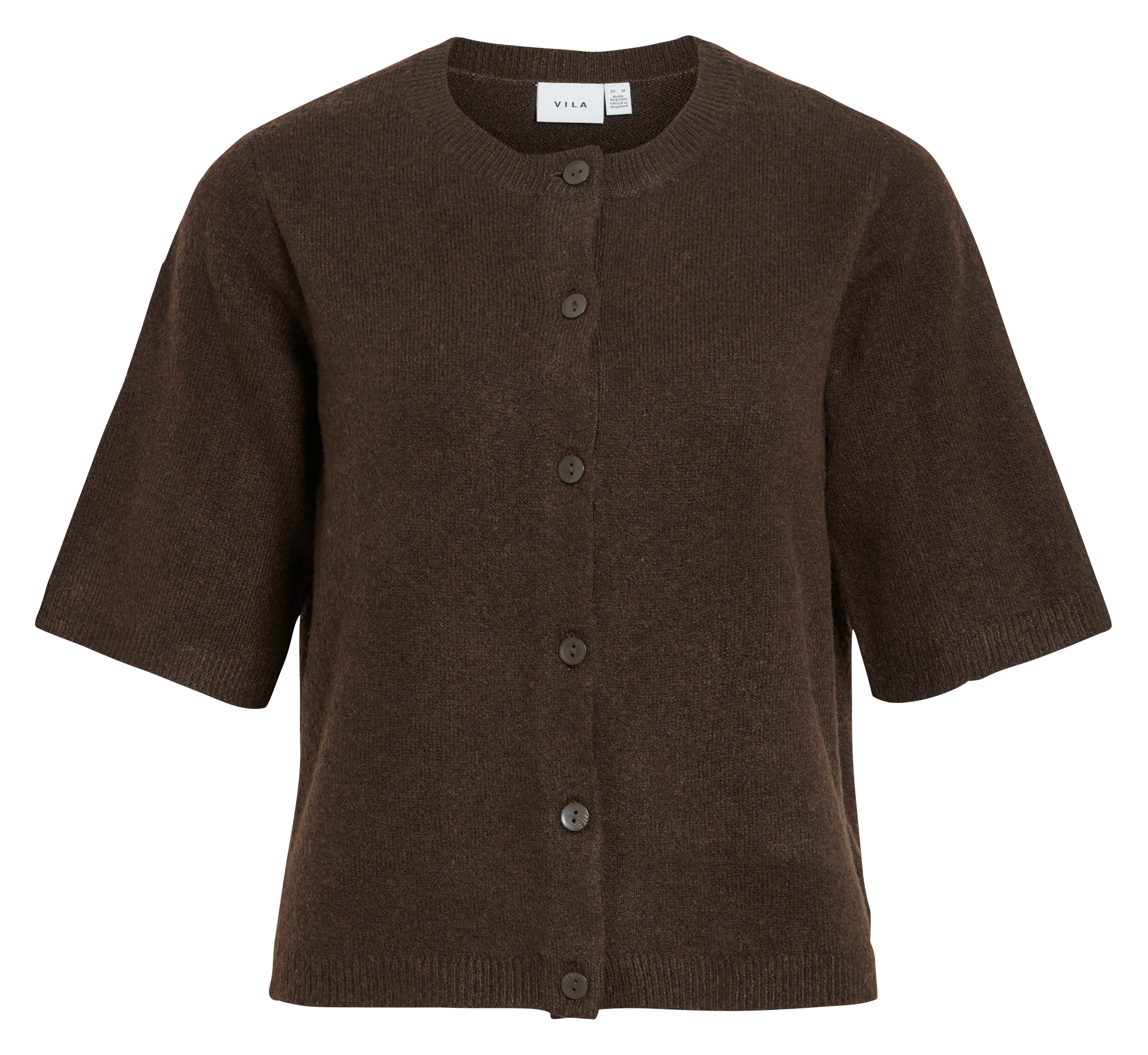 Gilet col rond VILA Marron