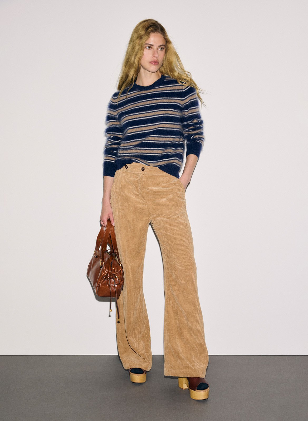Wide-leg corduroy pants GERARD DAREL Beige