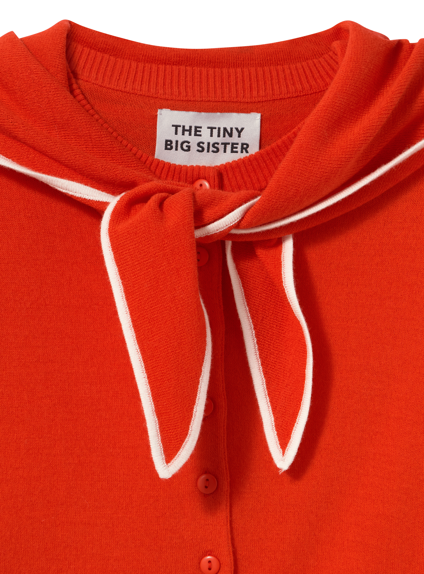 Gilet col rond en laine | Rouge THE TINY BIG SISTER Femme