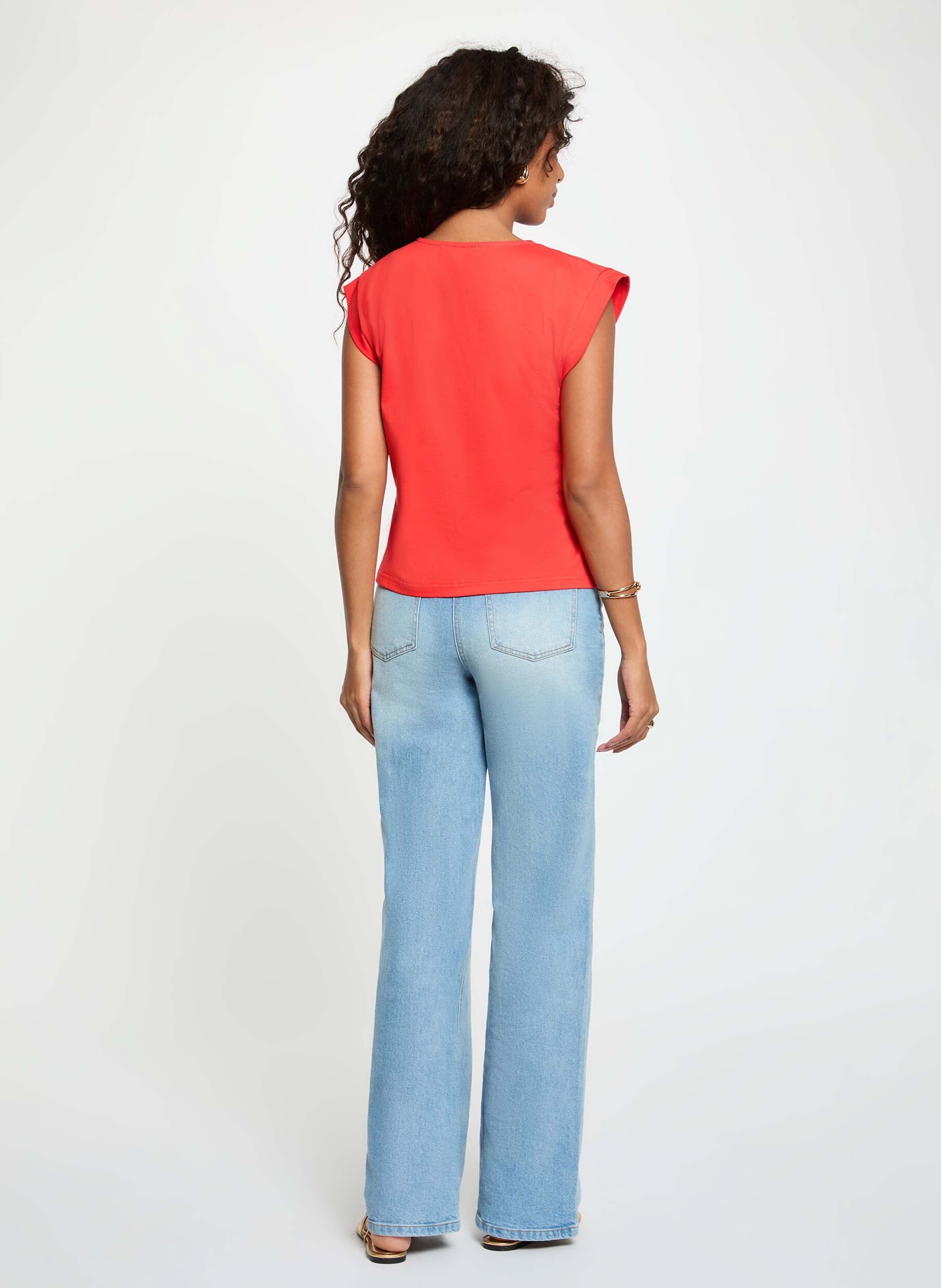 V-neck T-shirt MORGAN Red