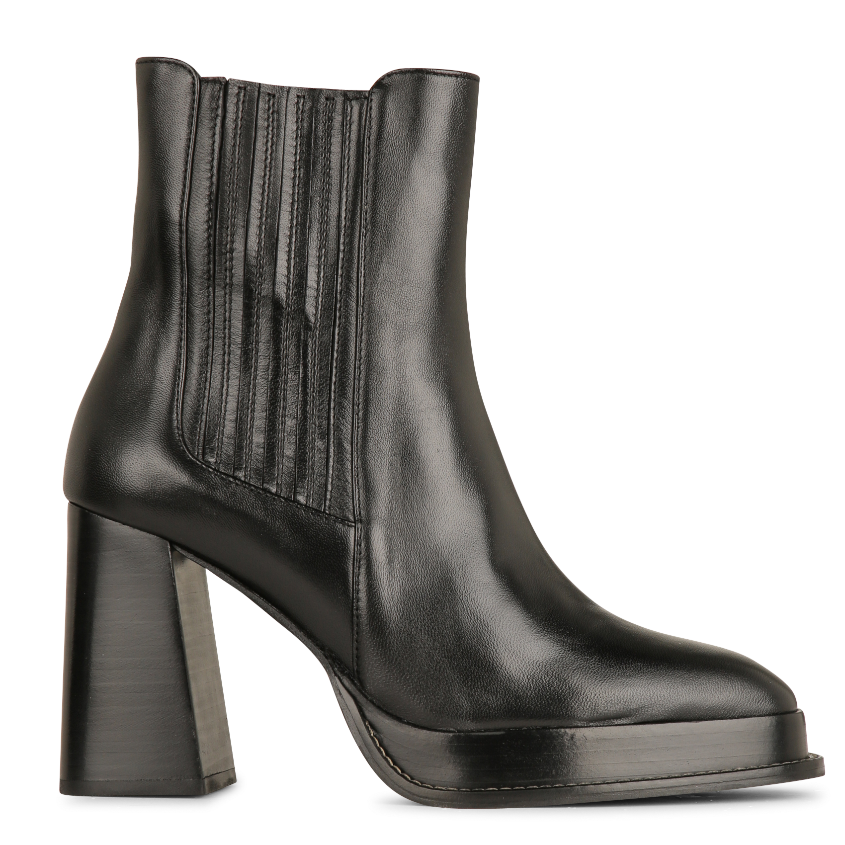 Bottines à plateformes en cuir BOBBIES Noir