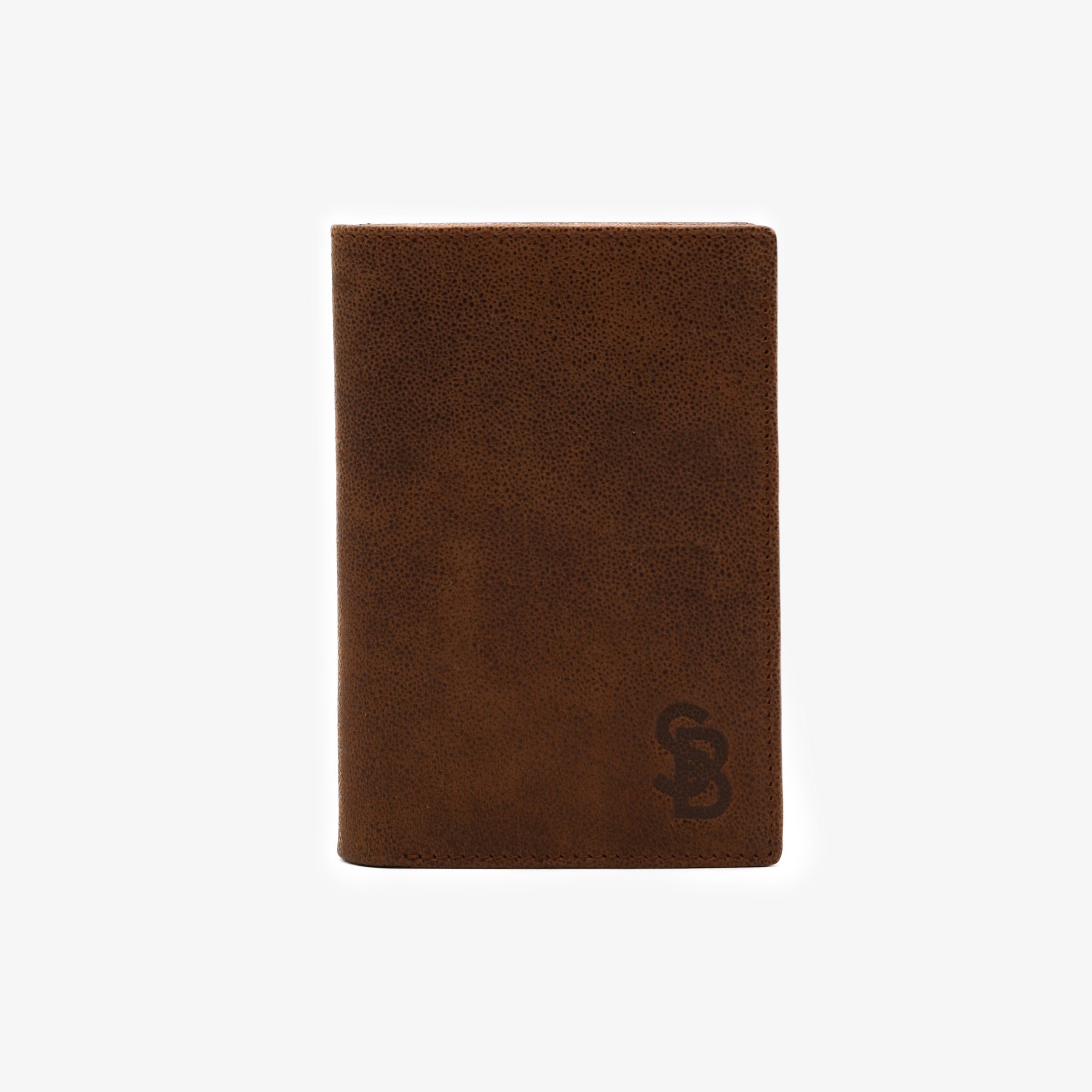 Leather flap wallet SERGE BLANCO Brown