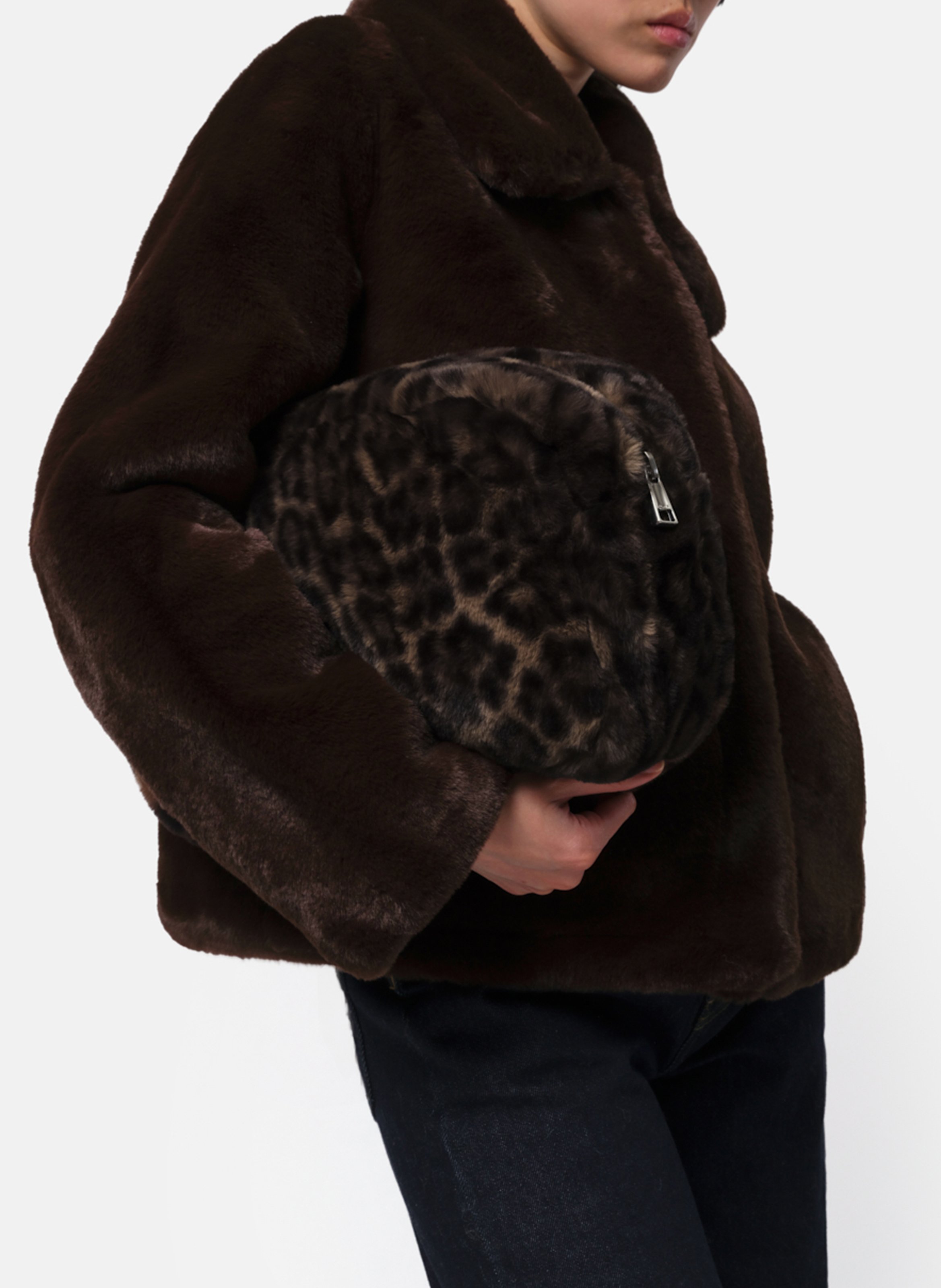 Kort jasje met faux fur-effect APPARIS Bruin