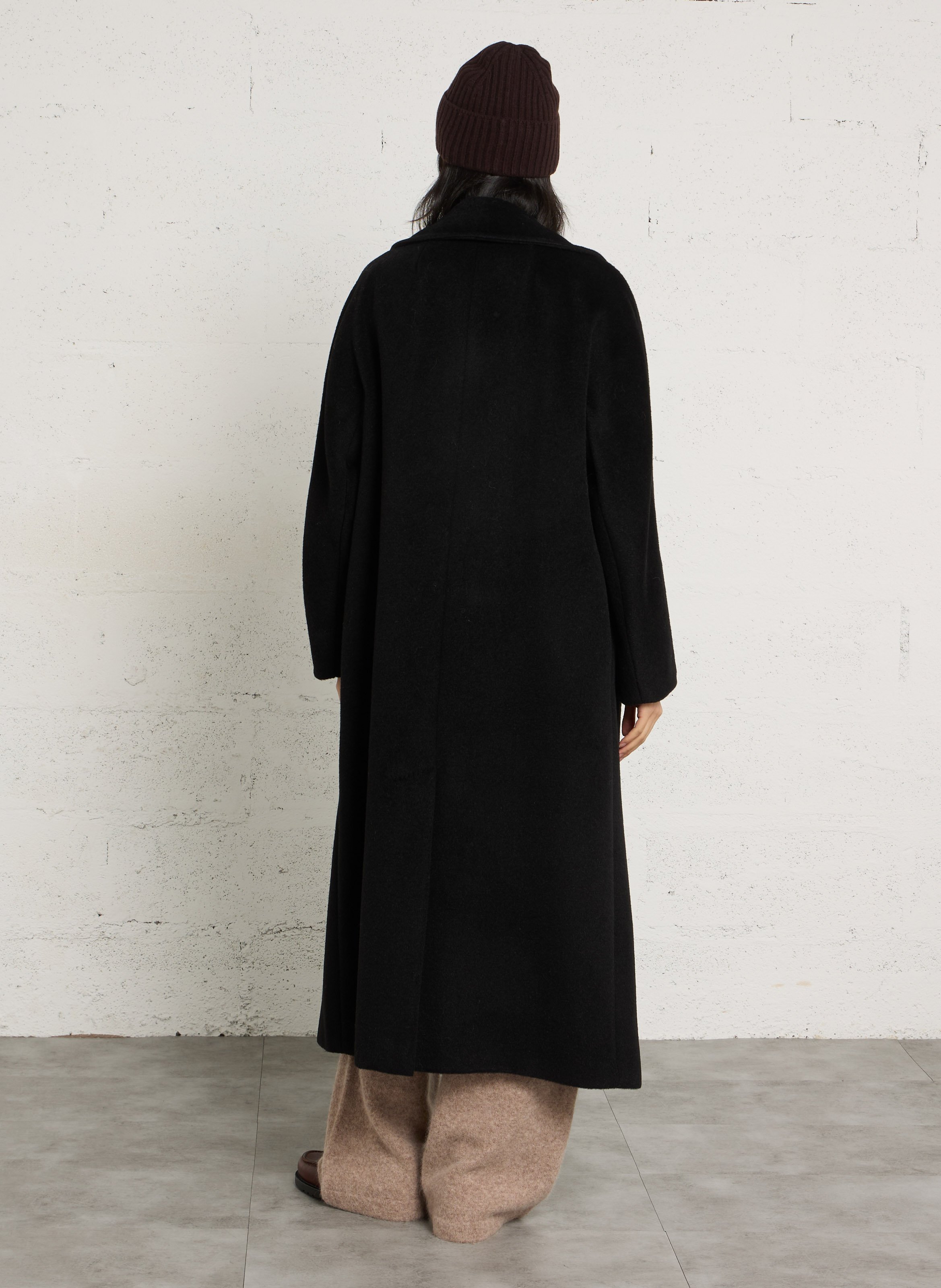 Oversize-Wollmantel mit Reverskragen MAX MARA WEEK END Schwarz
