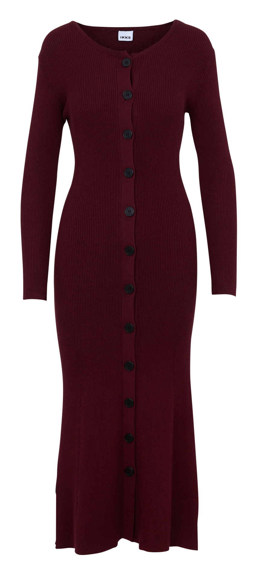 Langes, figurbetontes Kleid mit Knopfleiste IKKS
