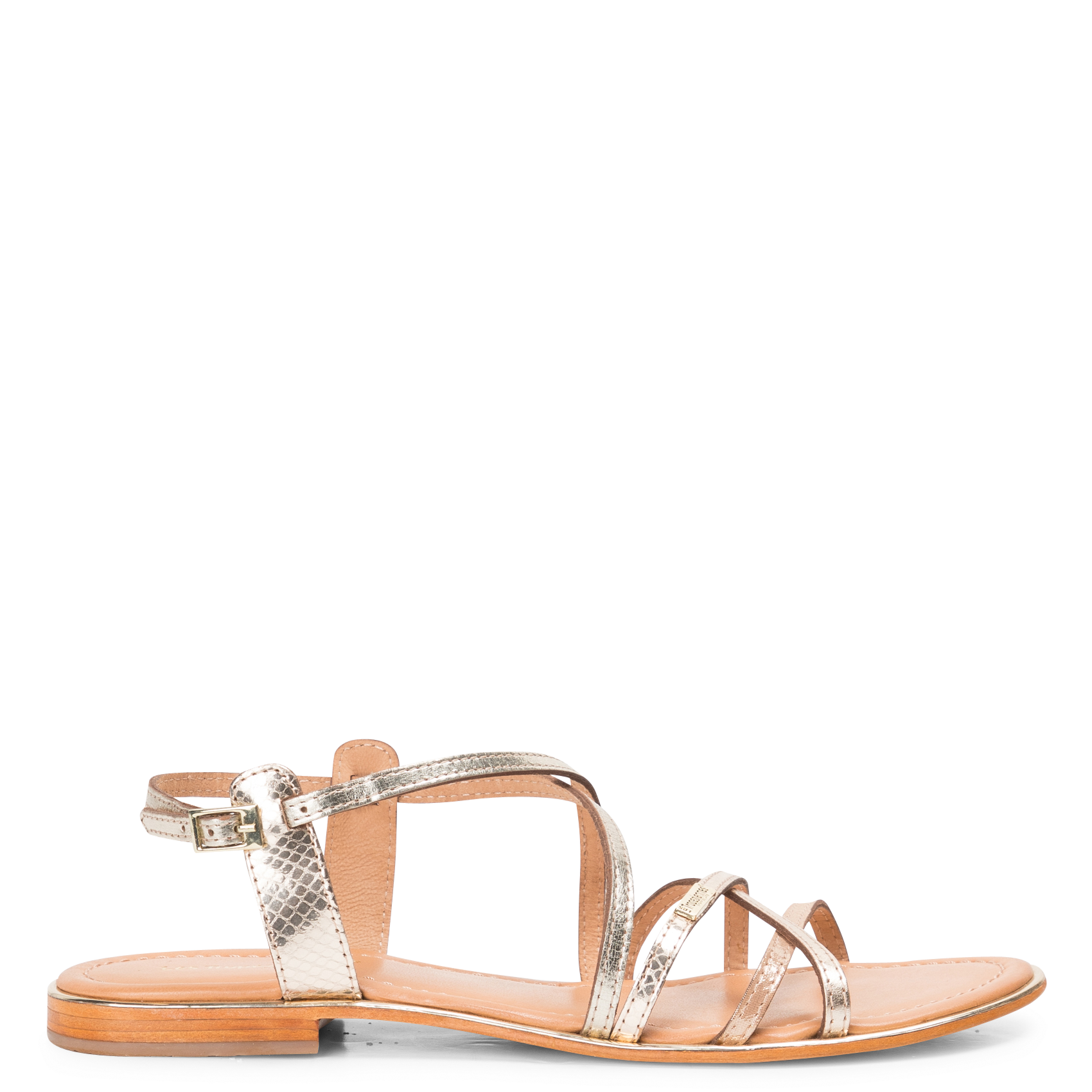Platte, Leren Sandalen Met Meerdere Riempjes Or-multi Les Tropeziennes Par  M.belarbi - Dames | Place des Tendances