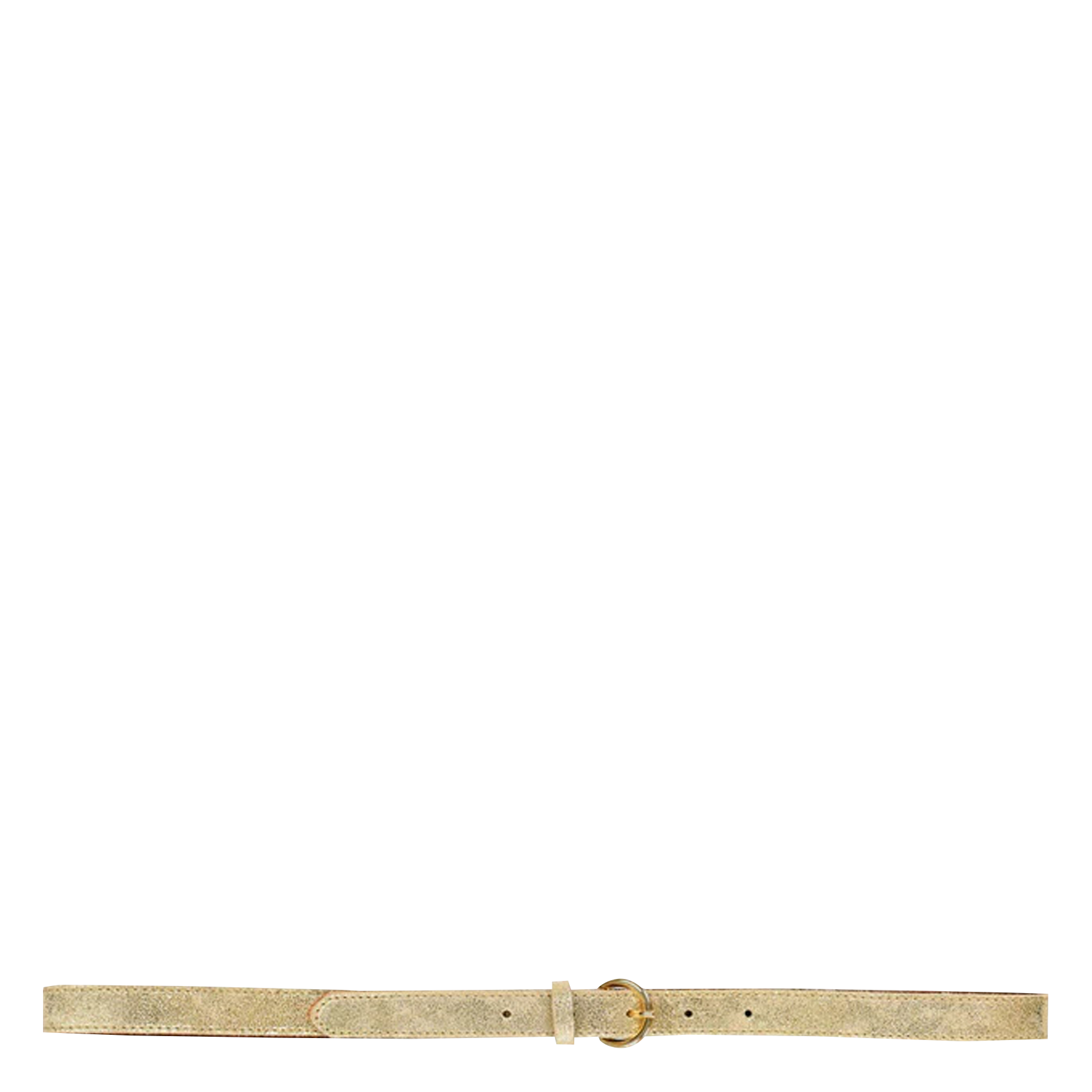 Skinny metallic leather belt LA FEE MARABOUTEE Yellow