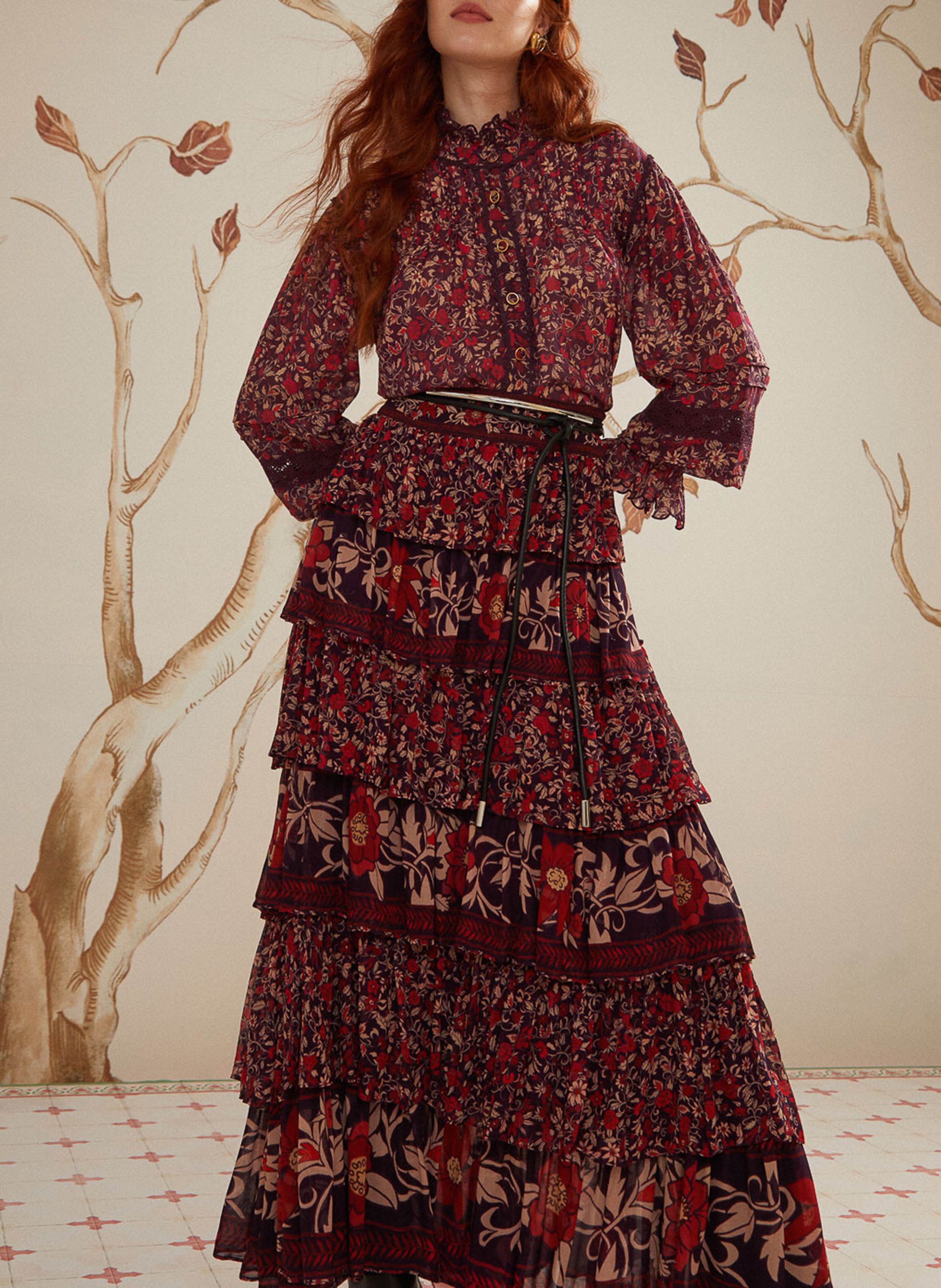 Edonia flounced skirt Multicolored