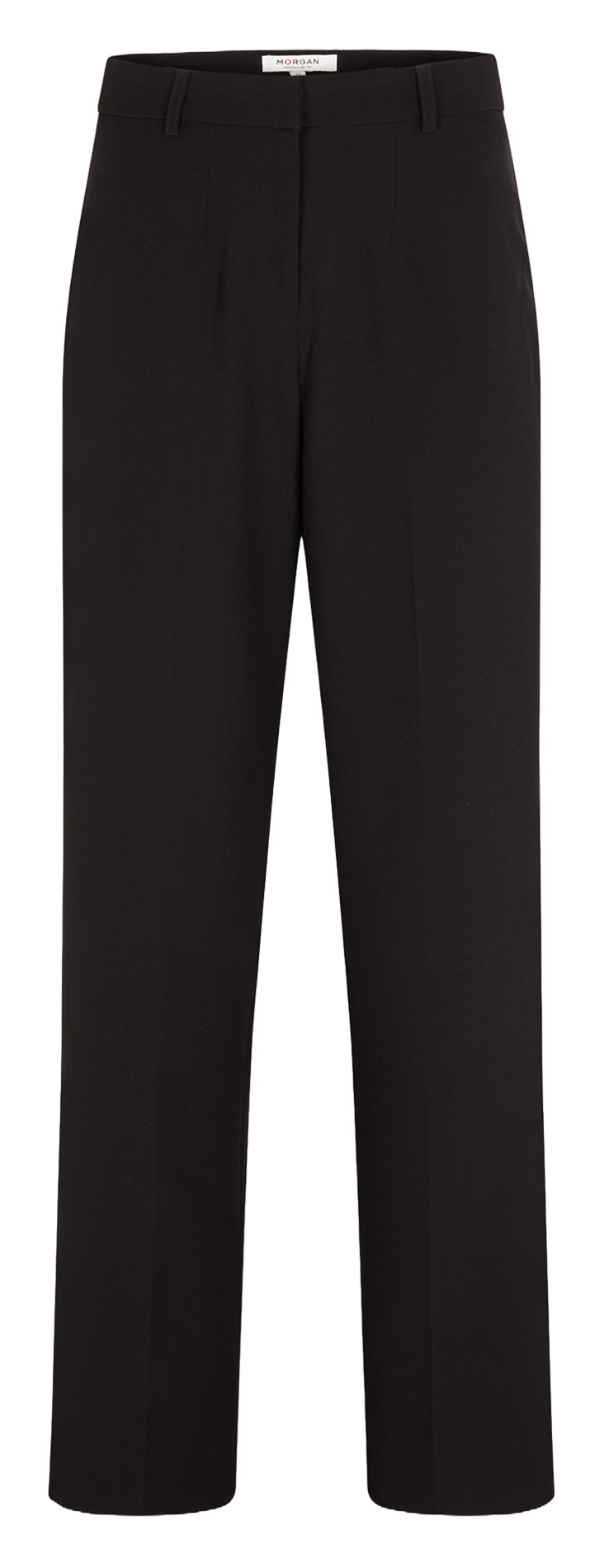 Rechte bandplooibroek MORGAN Zwart
