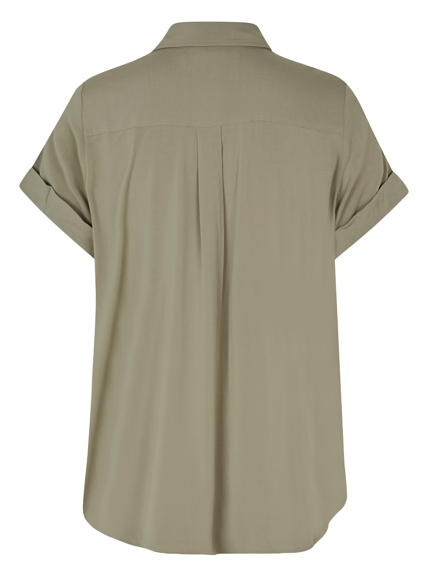 Ruimvallende blouse met klassieke kraag SAMSOE SAMSOE Kaki