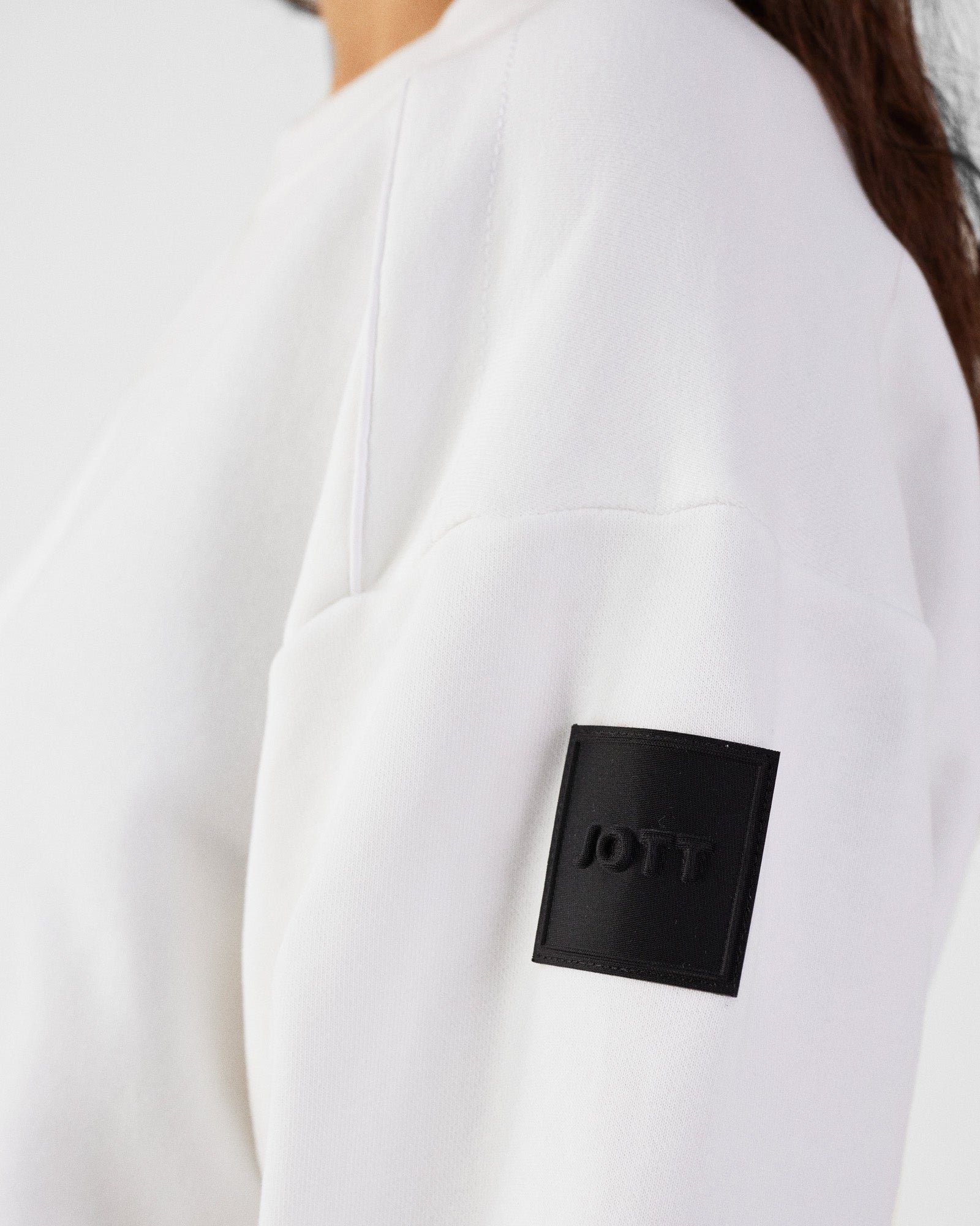 Bicolor round neck Pinako sweatshirt JOTT White