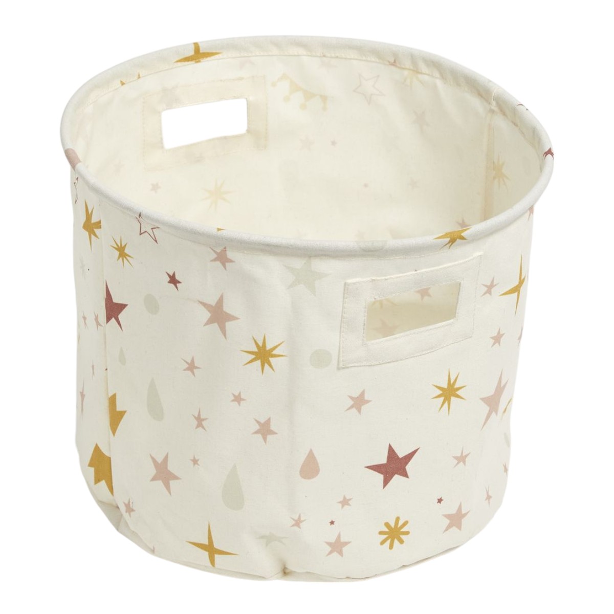 Round storage basket FACTORY White