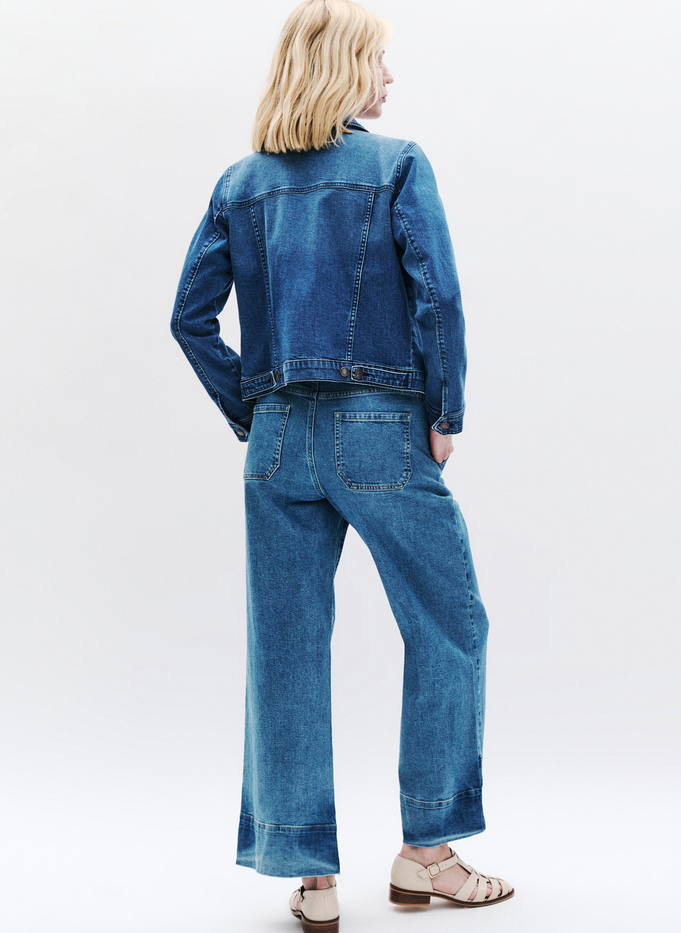 Denim jacket with classic collar CAROLL Blue