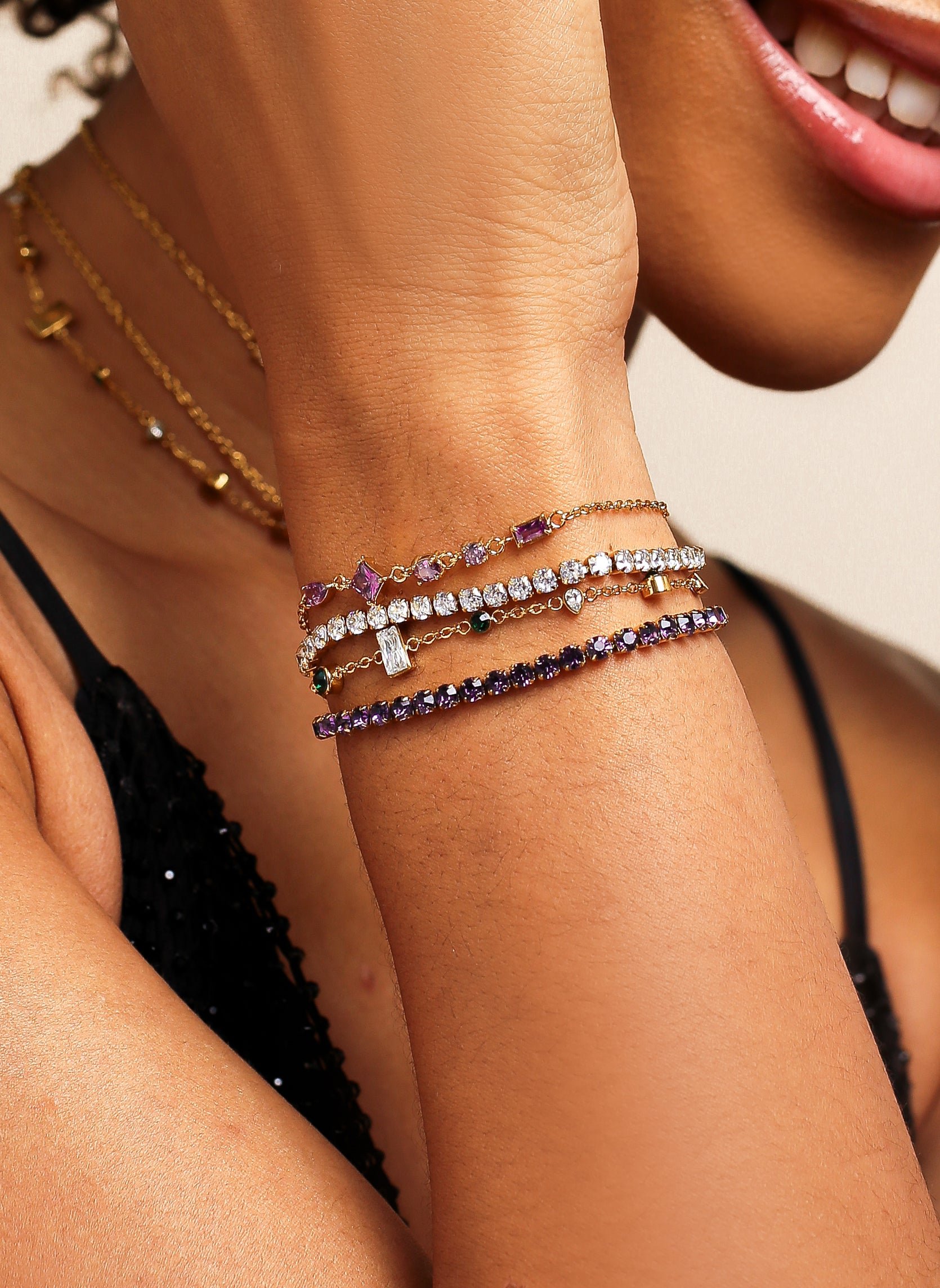 Chain bracelet AEC Paris Purple