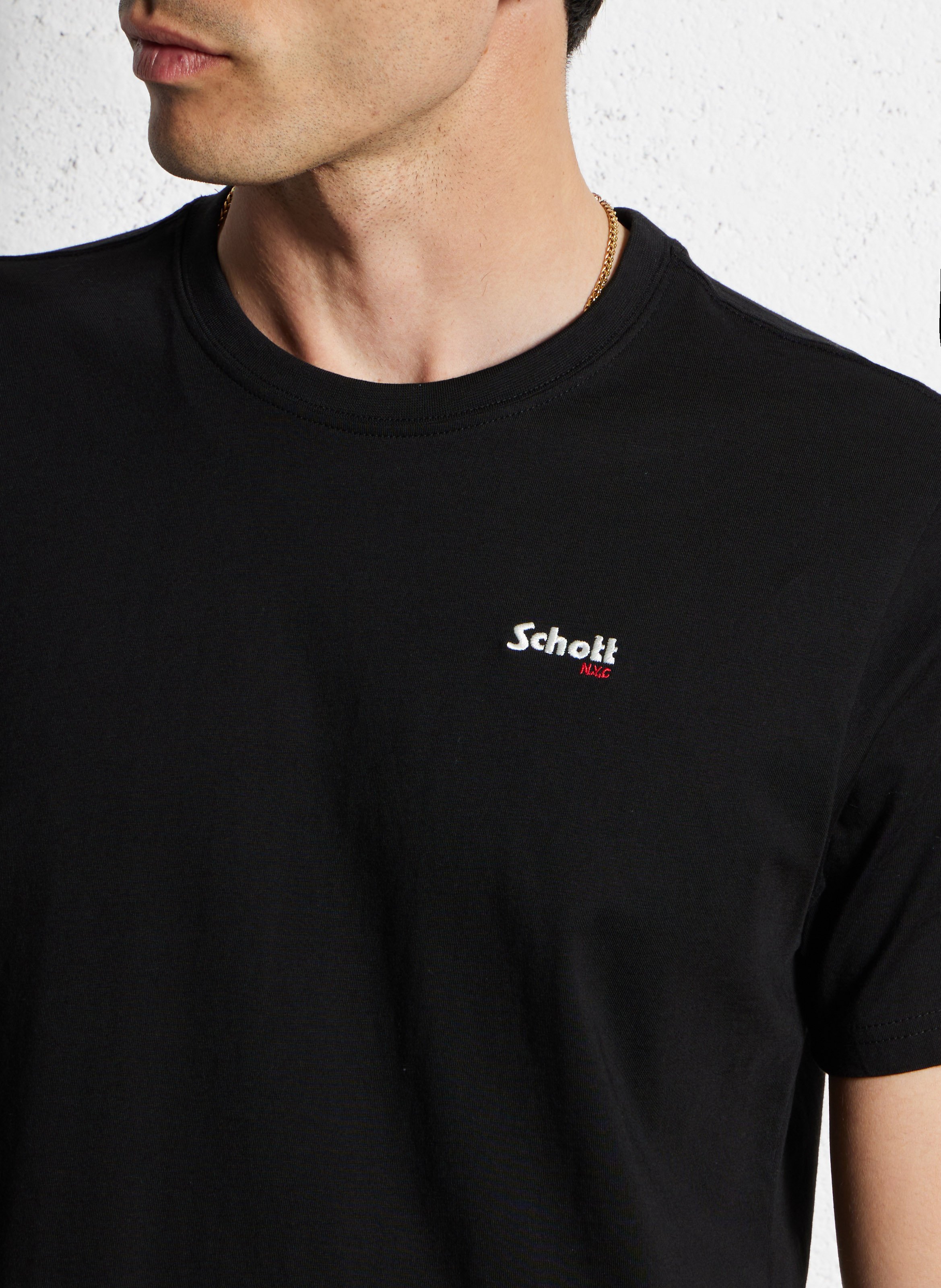 Enastate short-sleeved cotton T-shirt Black