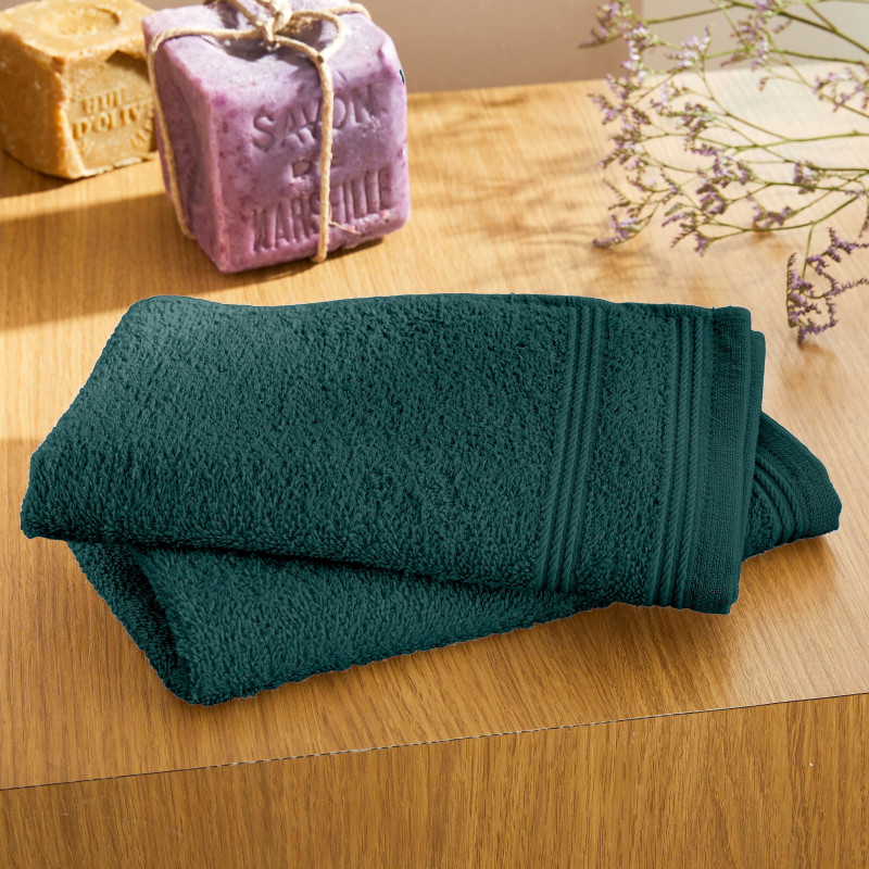 100% combed cotton hand towel COTON PUR Green