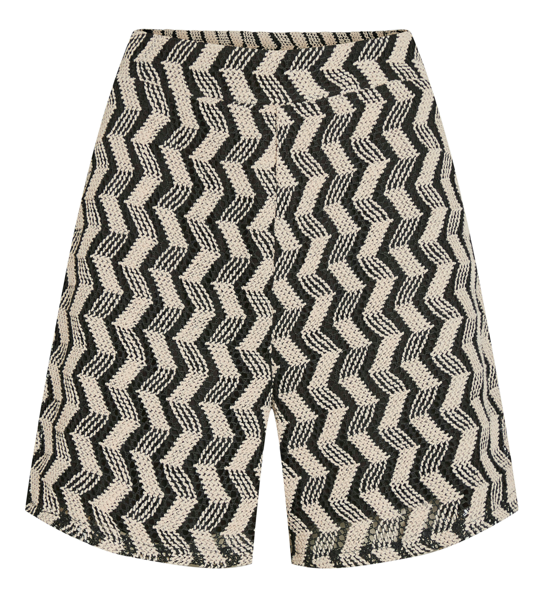 Short taille haute chevrons en maille VILA Noir