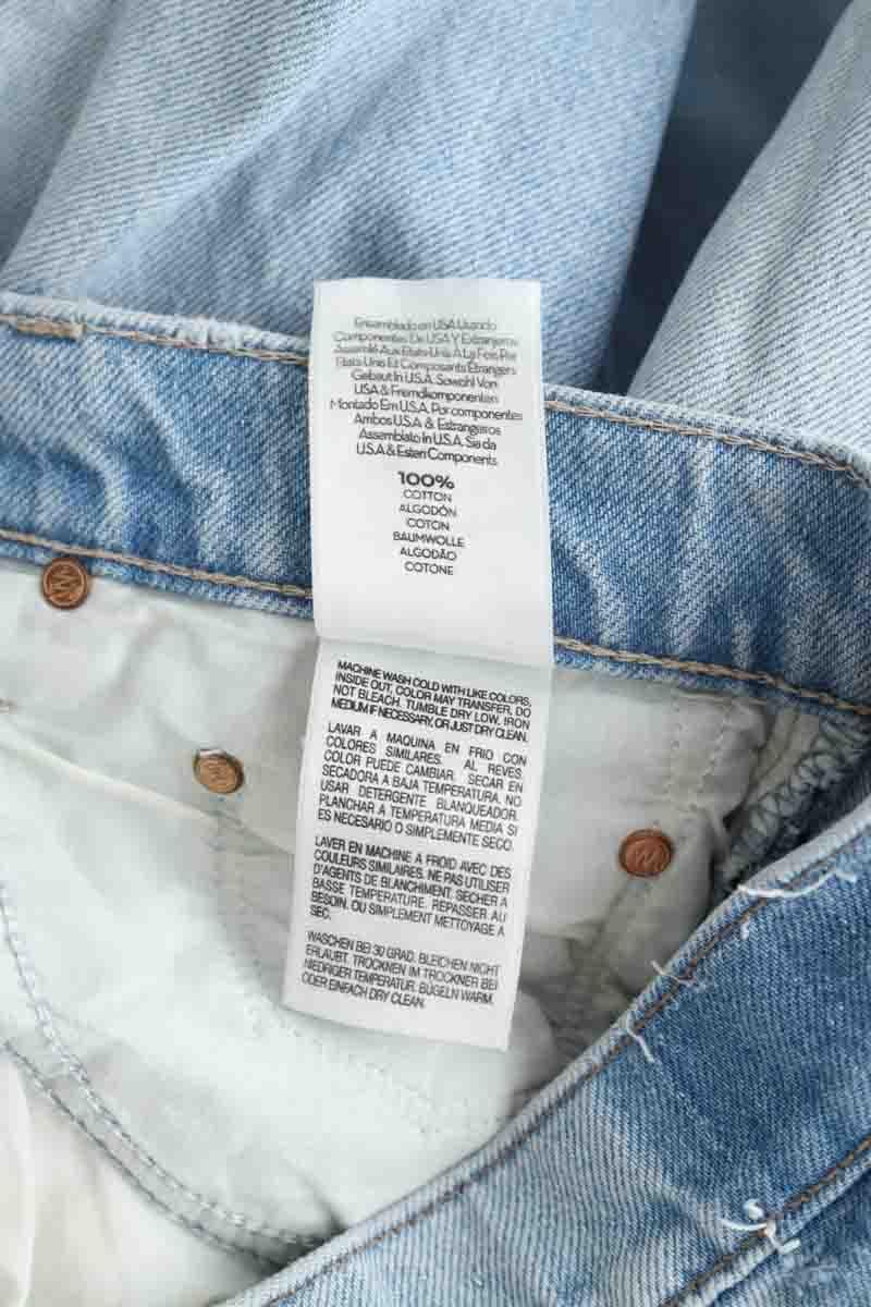 Cotton straight jeans MOTHER - Seconde Main Blue