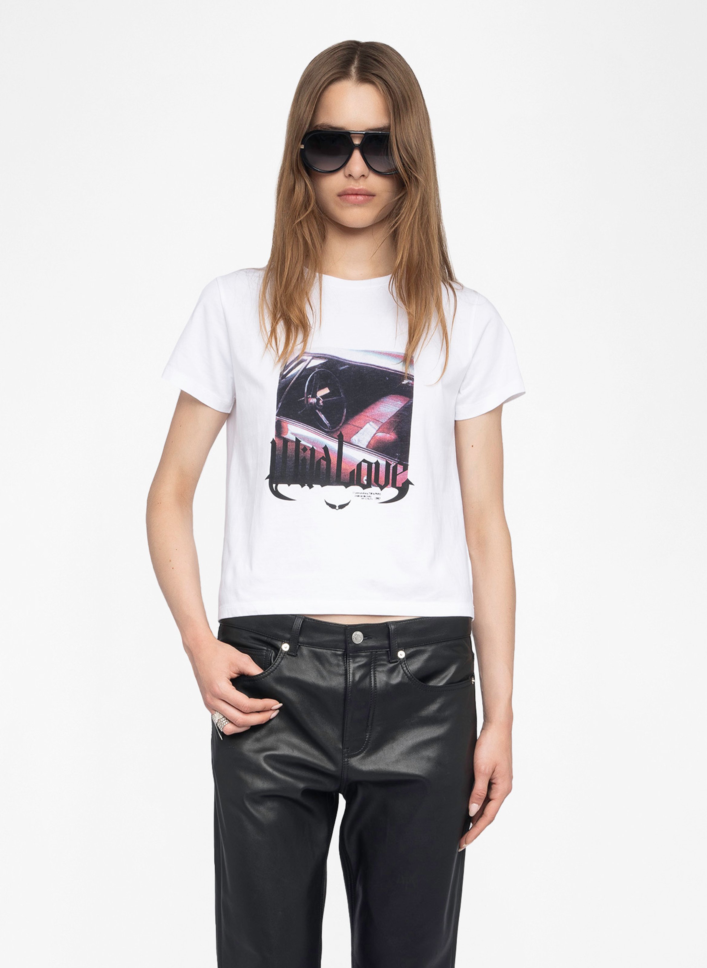 Short-sleeved straight printed T-shirt ZADIG&VOLTAIRE White