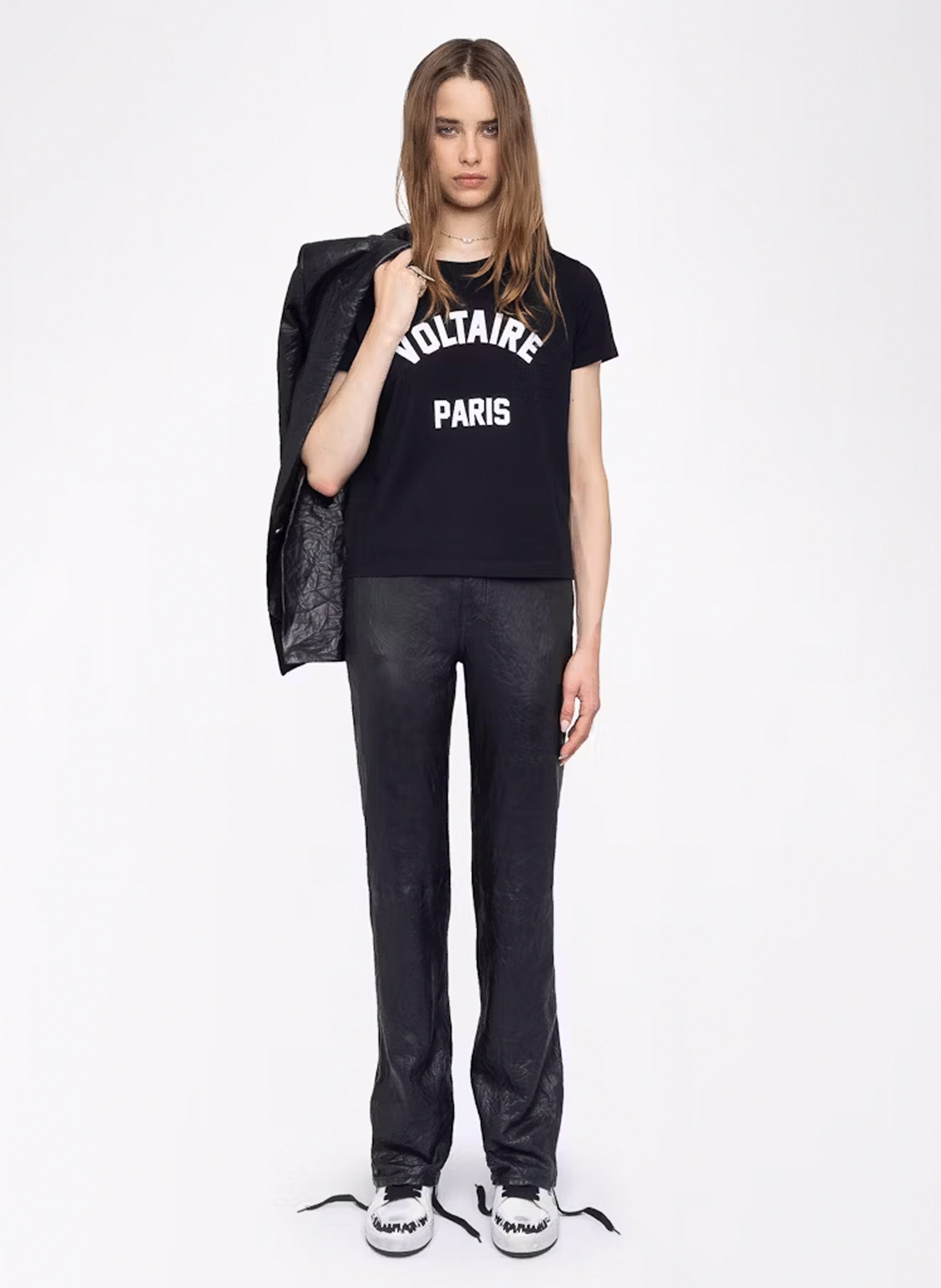 Tee-shirt manches courtes brodé ZADIG&VOLTAIRE Noir