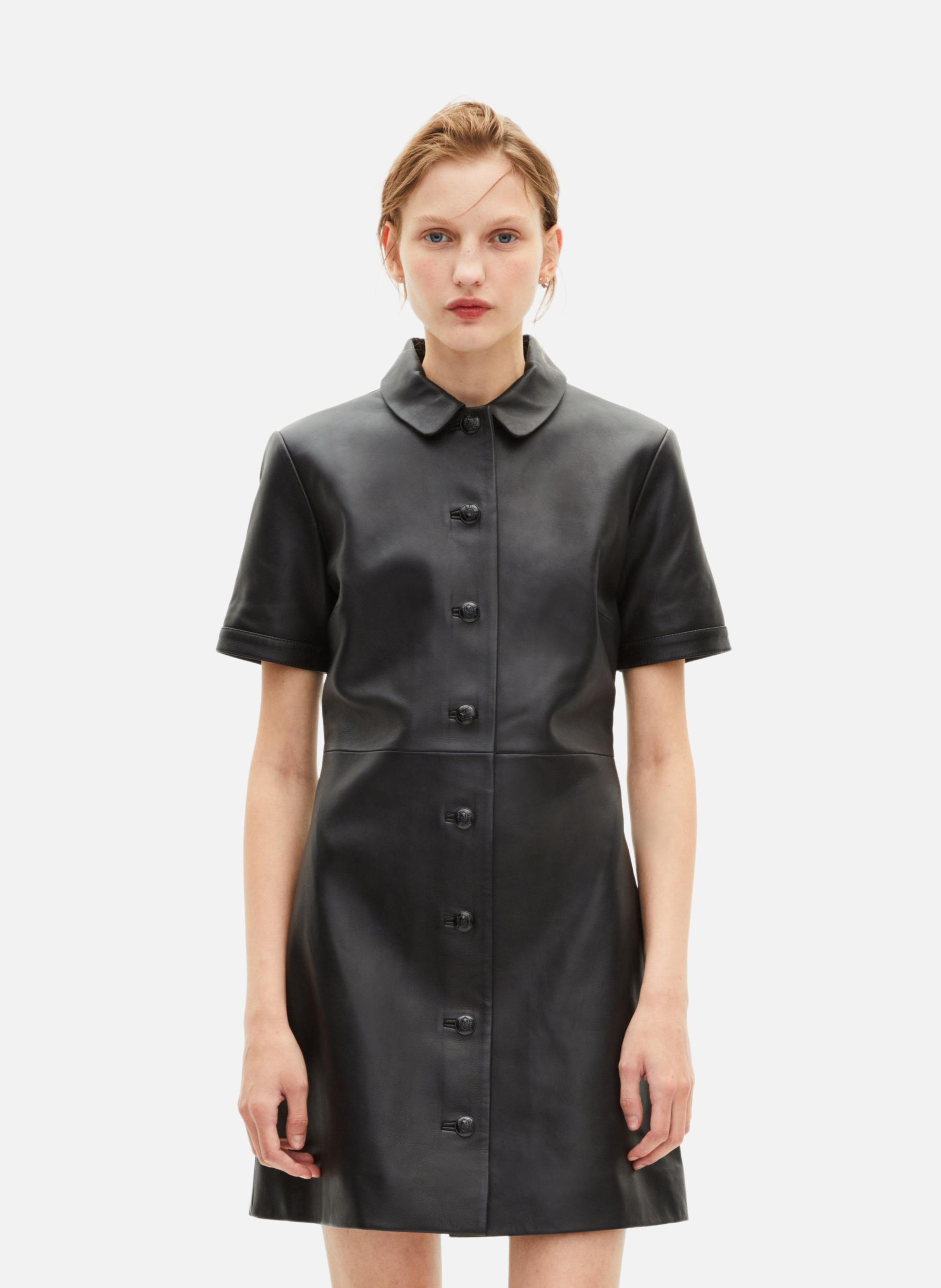 Short leather dress THE KOOPLES Black