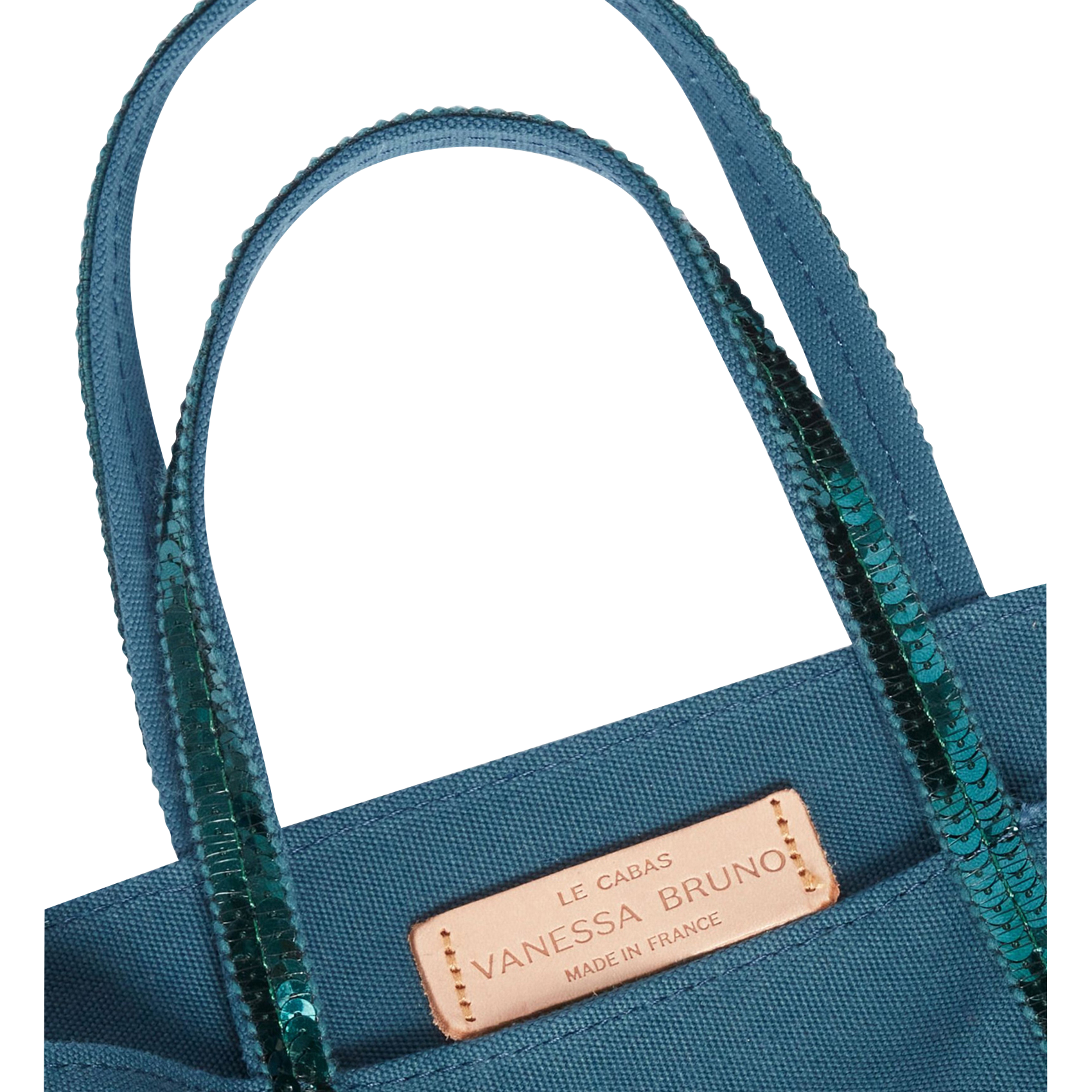 Cabas S en coton à sequins VANESSA BRUNO Vert