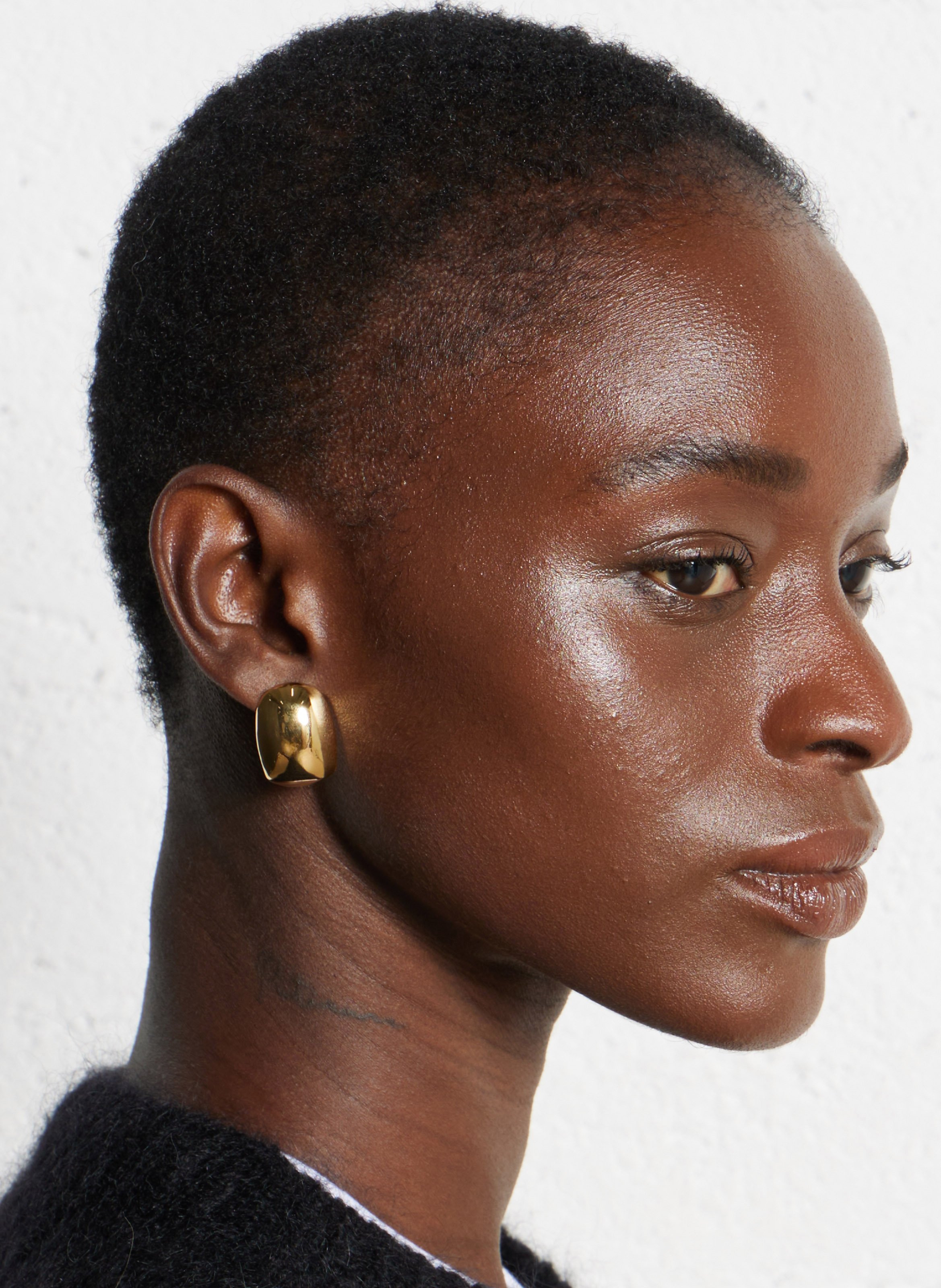 Rectangular earrings FEEKA Golden