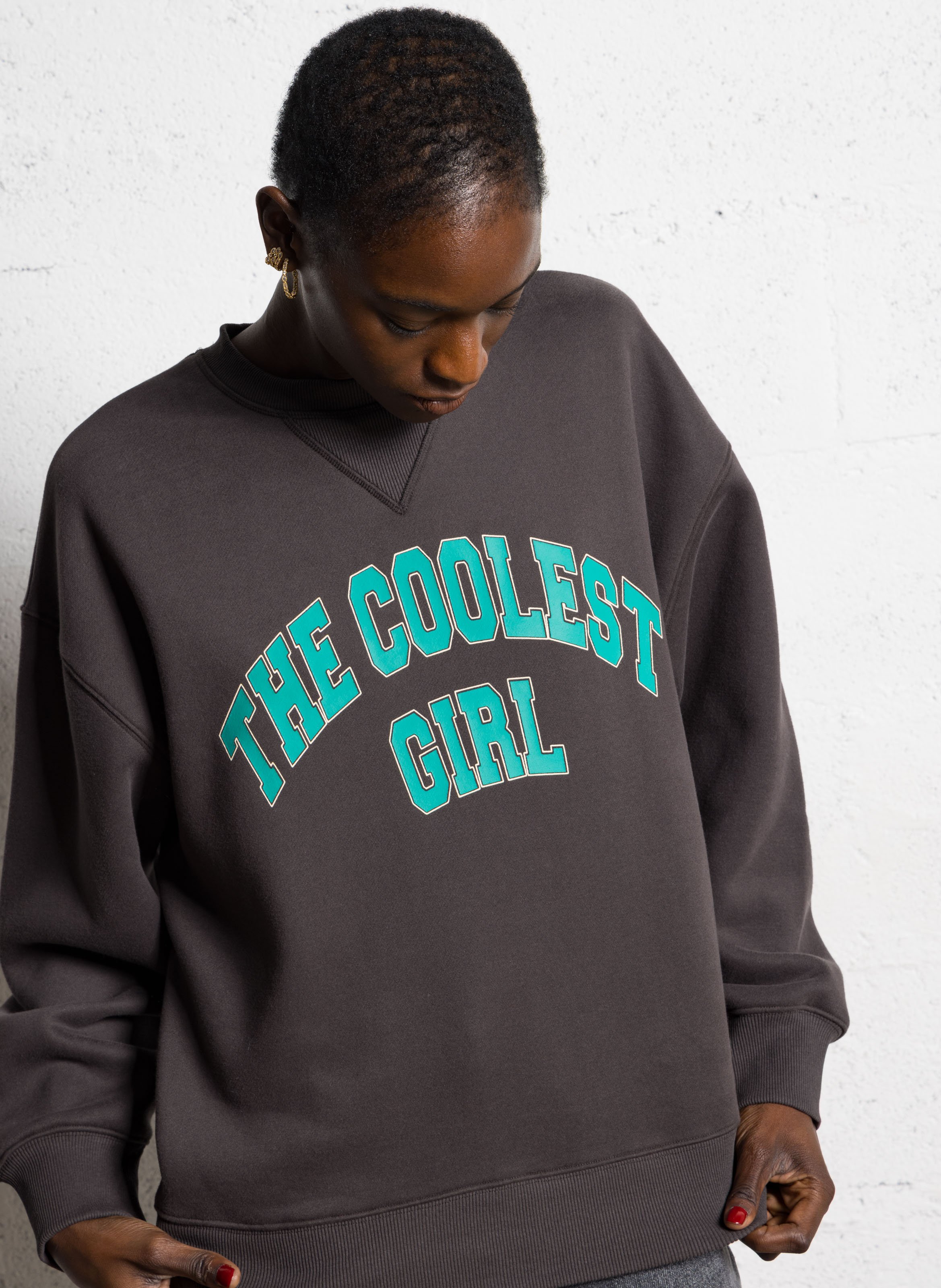 Sweater met ronde hals BERENICE Grijs