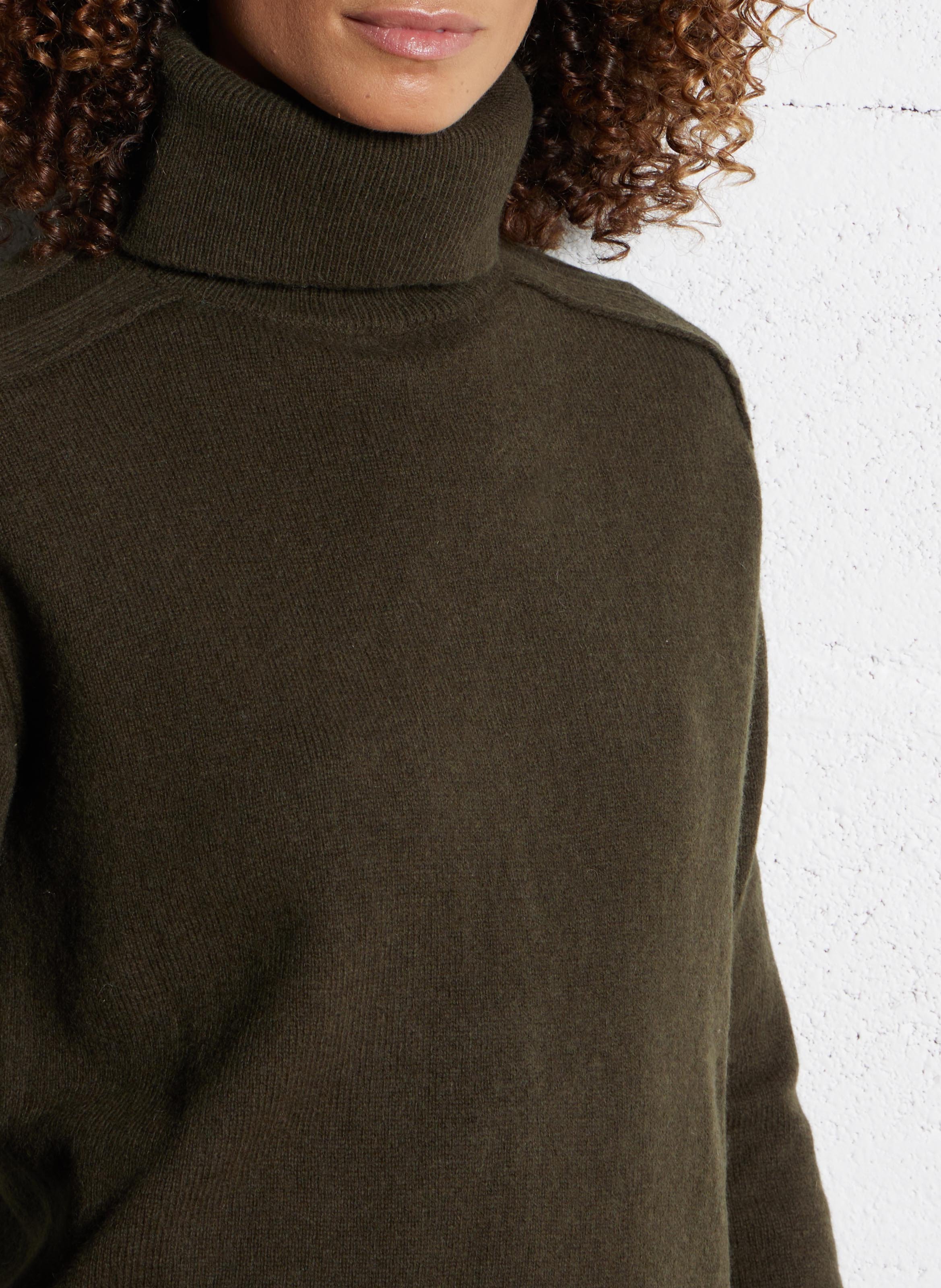 Pull col roulé en maille fantaisie MAISON 123 Vert