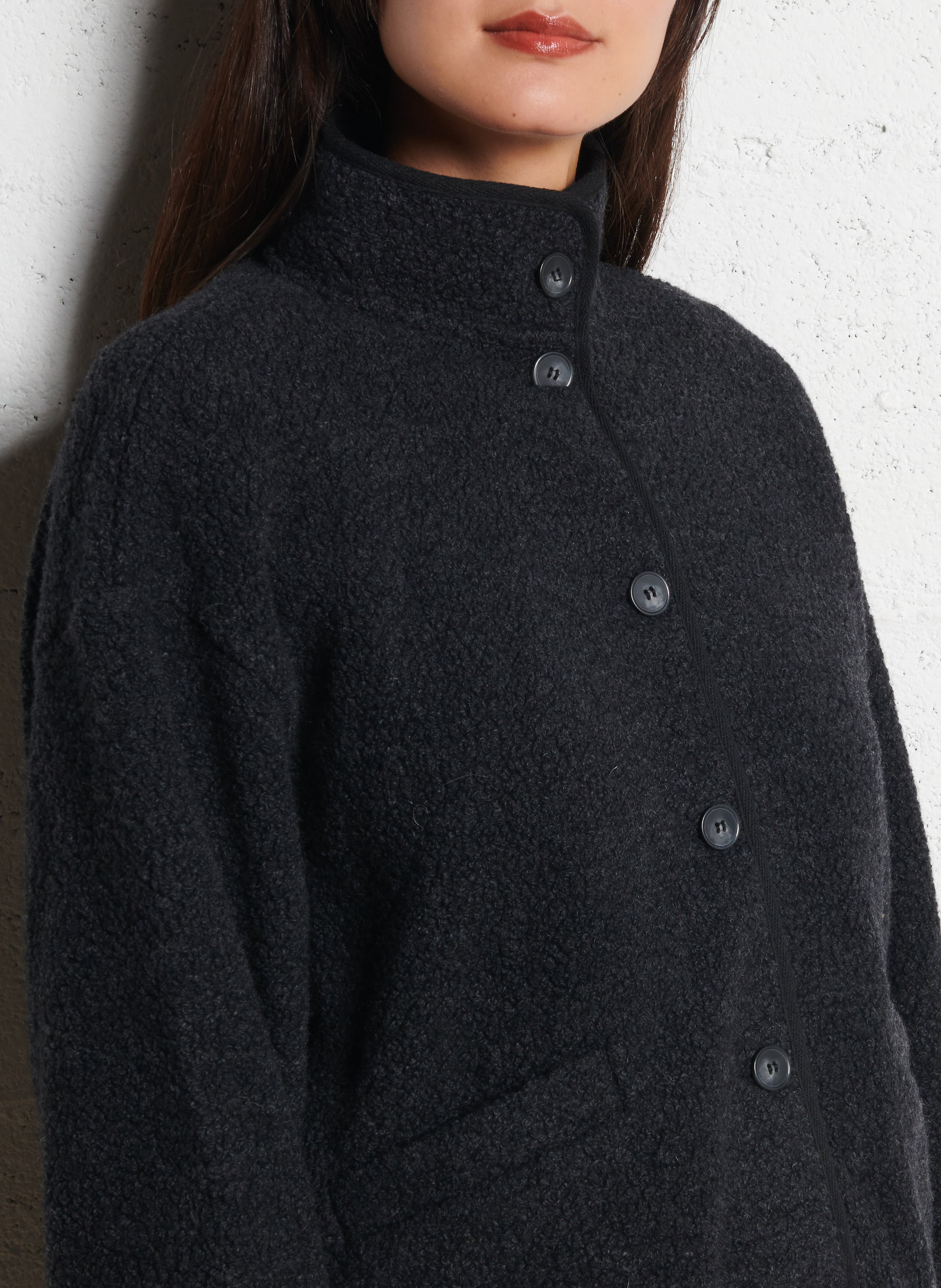 Oversized wool-blend jacket  DES PETITS HAUTS Grey