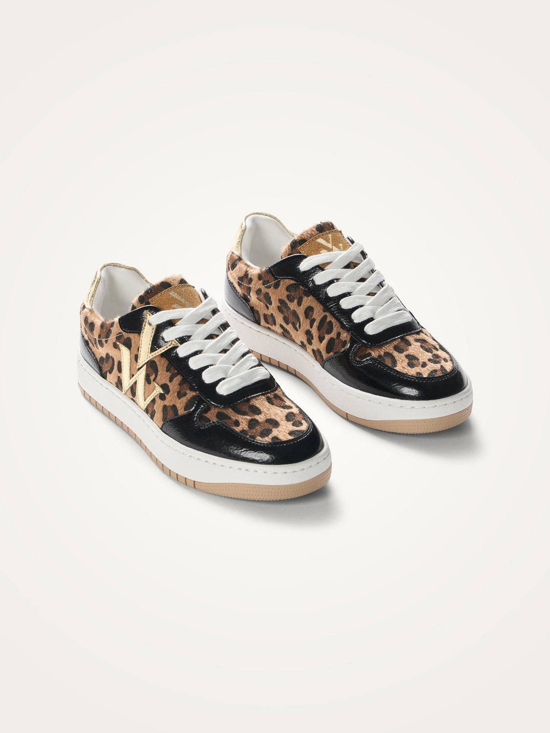 Leopard Low-Top Sneakers in Pony Effect VANESSA WU Brown