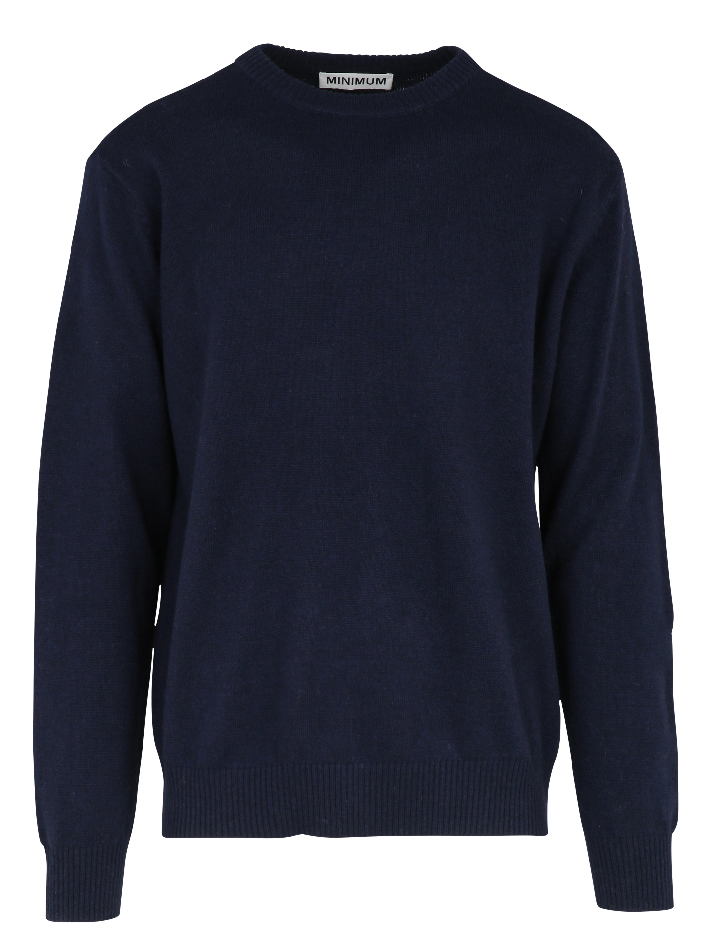 Pull droit col rond en laine mélangée MINIMUM Bleu