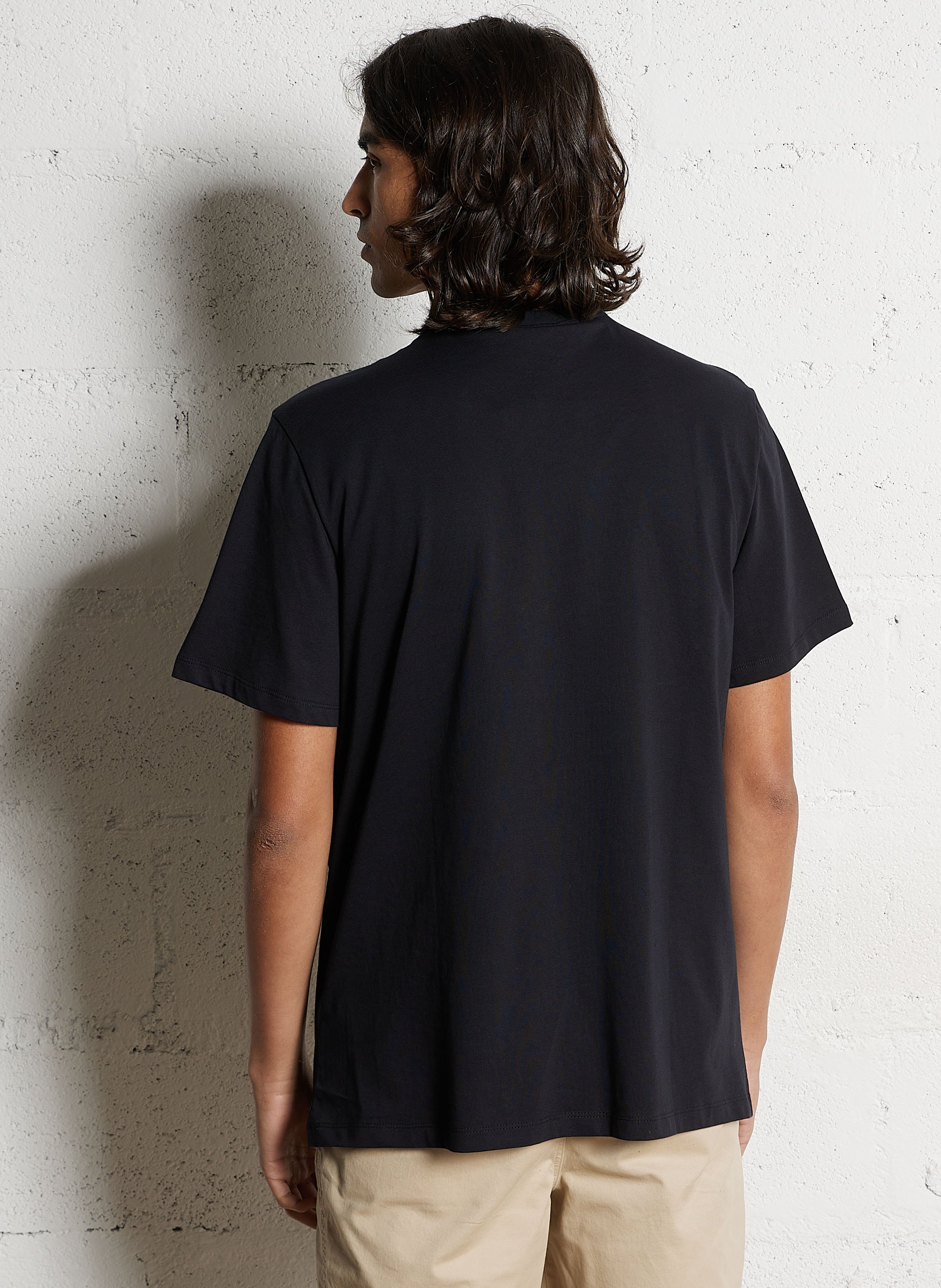 Tee-shirt droit en coton CALVIN KLEIN Noir