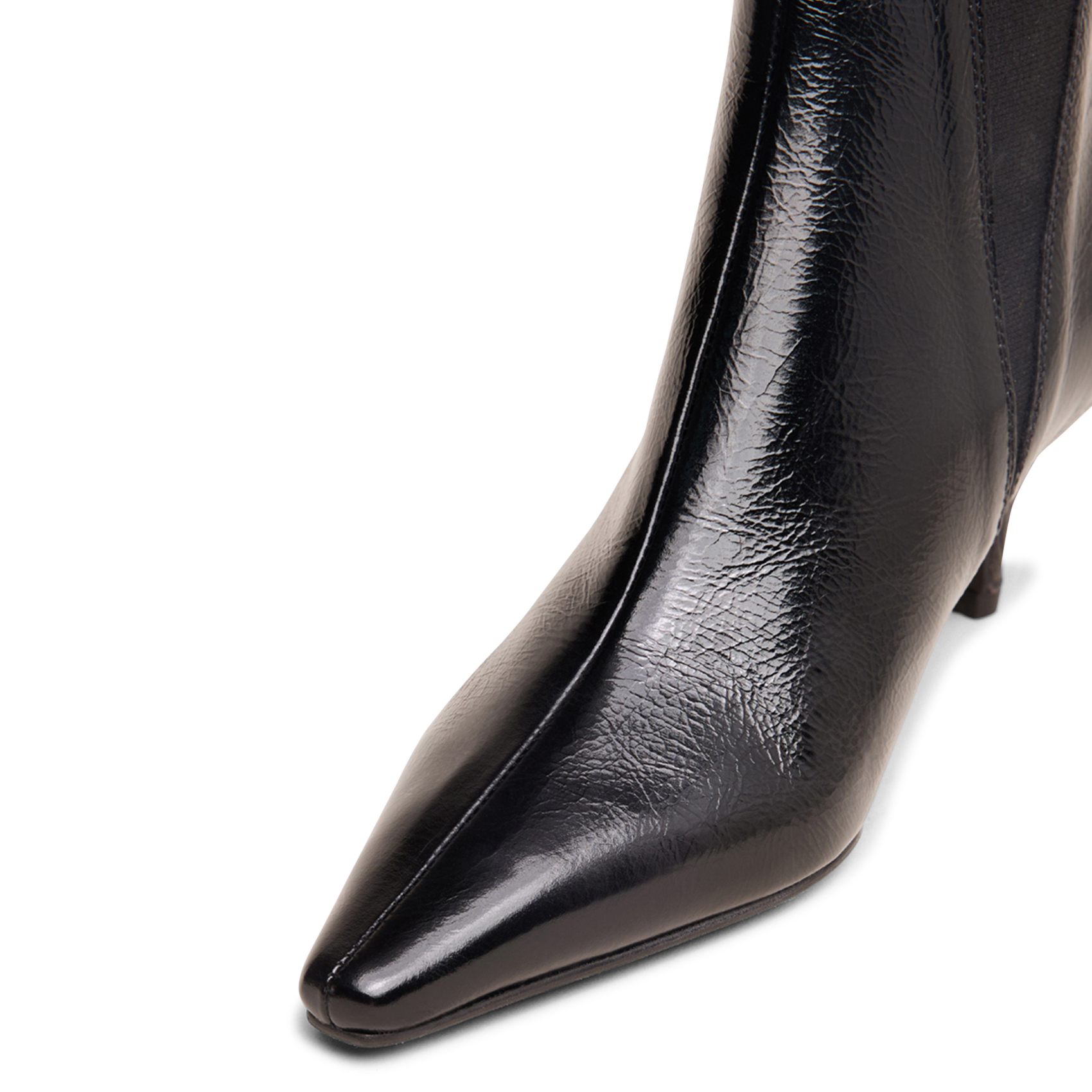 Bottines en cuir Noir