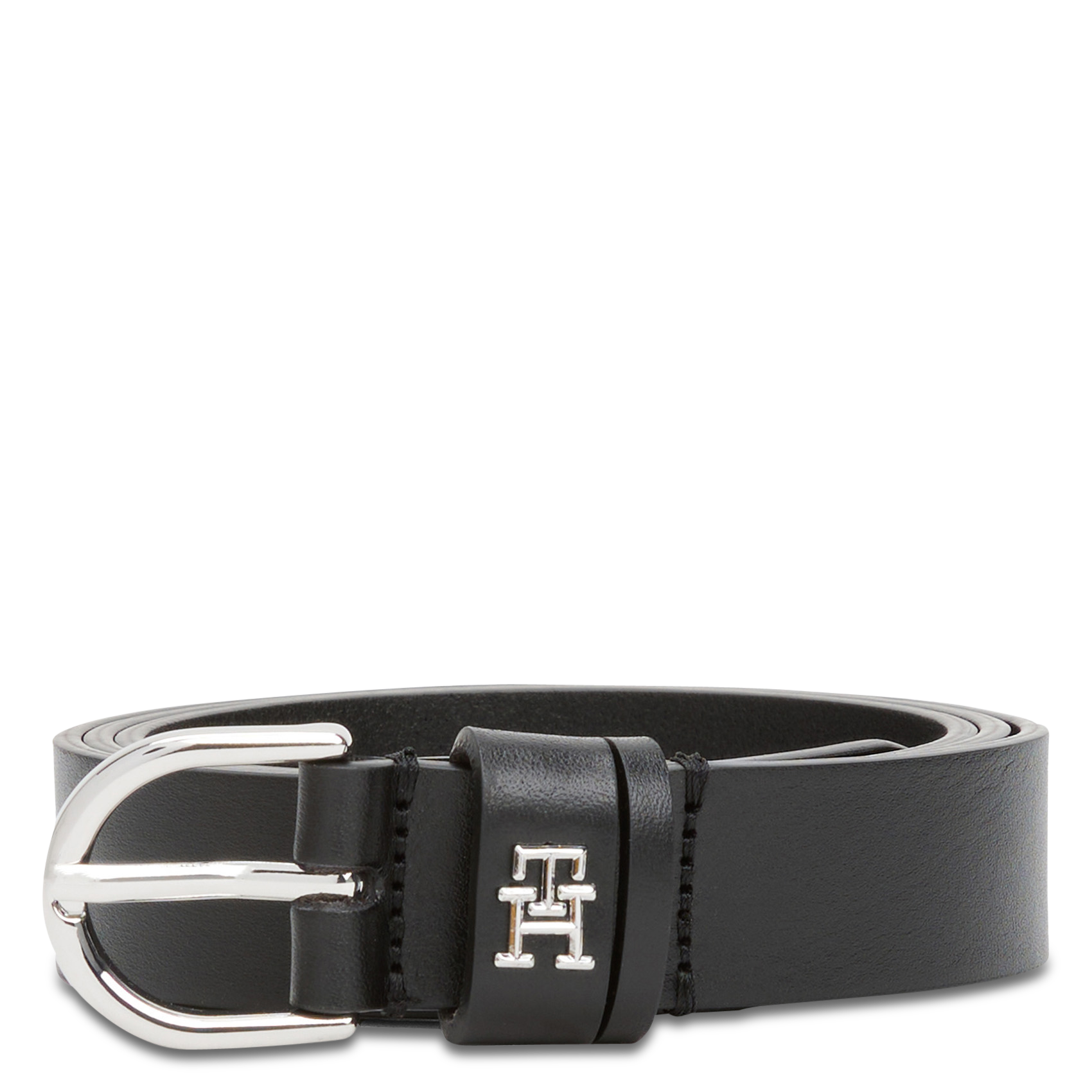 Leather belt with buckle TOMMY HILFIGER Black