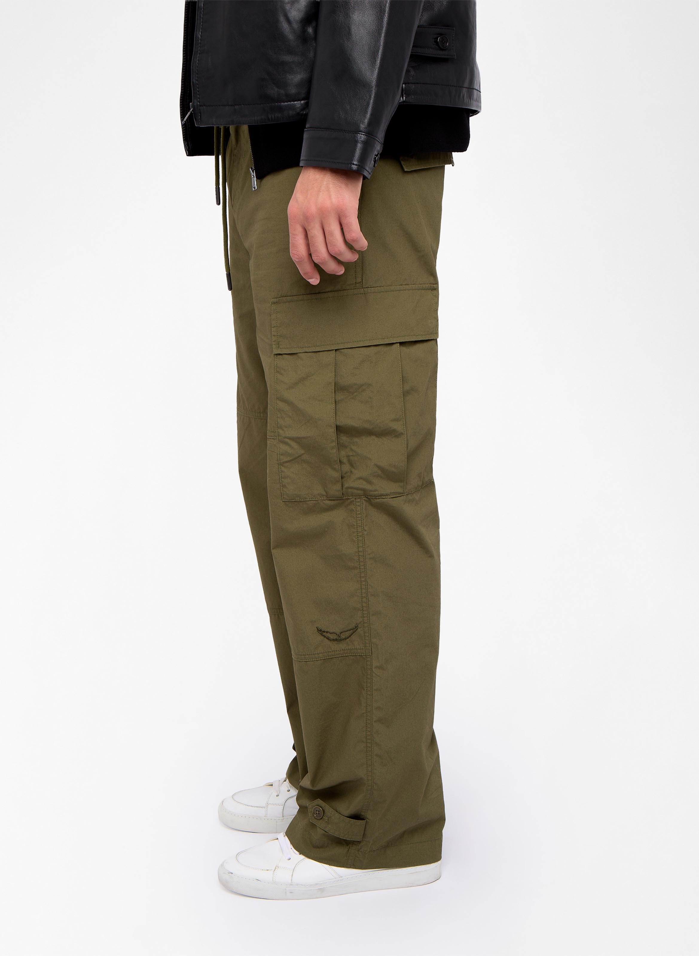 Katoenen straight fit pantalon ZADIG&VOLTAIRE Kaki